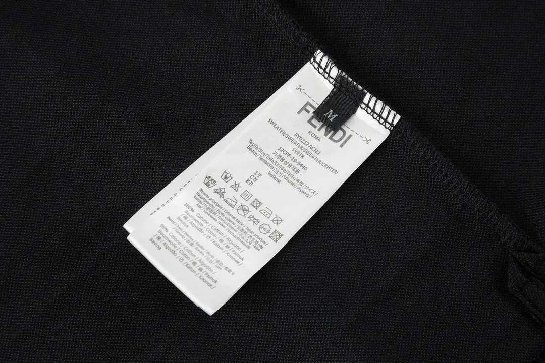 FF Monogram Flocked Cotton-Piqué Polo Shirt D21014176 — view 9