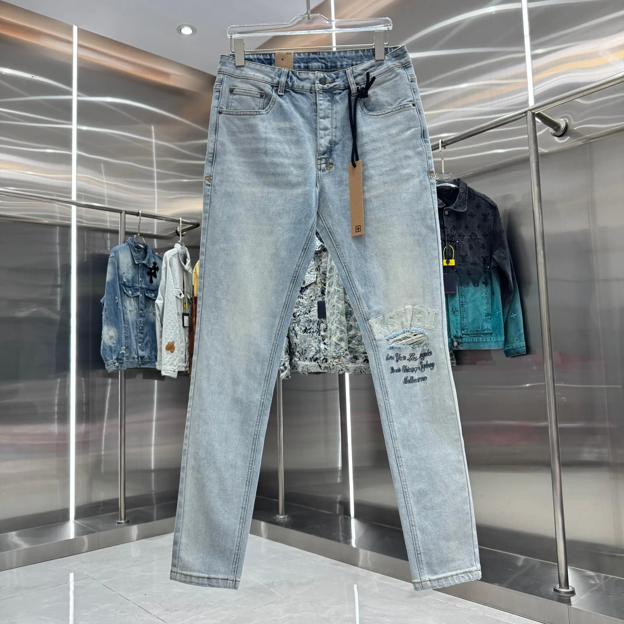 Ksubi Distressed Slim-Fit Stretch Jeans D21019050
