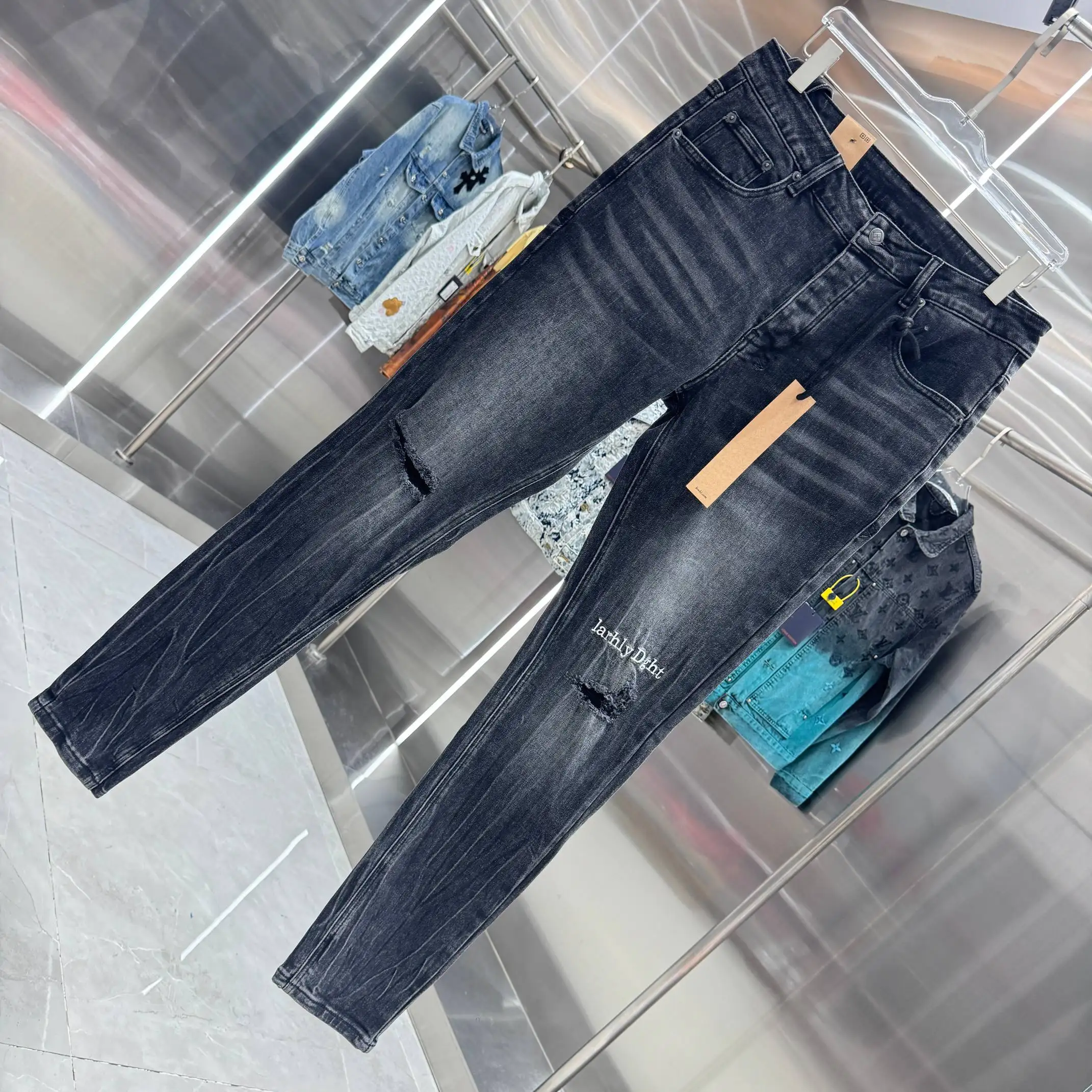 Ksubi Distressed Slim-Fit Stretch Jeans D21019049 — view 3