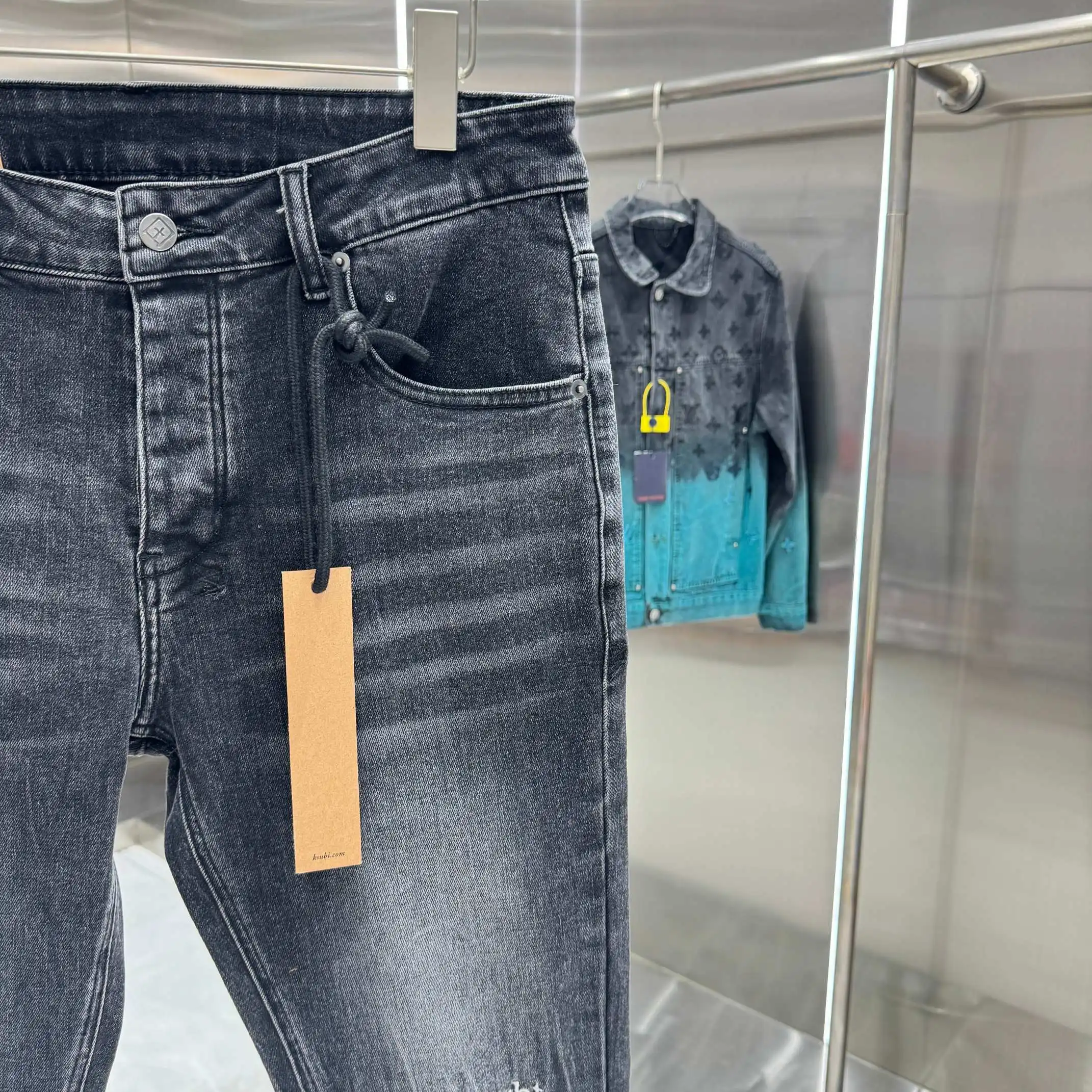 Ksubi Distressed Slim-Fit Stretch Jeans D21019049 — view 7