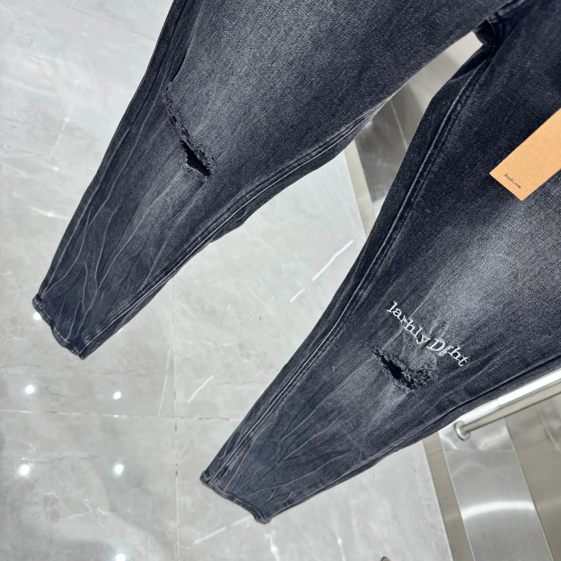 Ksubi Distressed Slim-Fit Stretch Jeans D21019049 — view 9