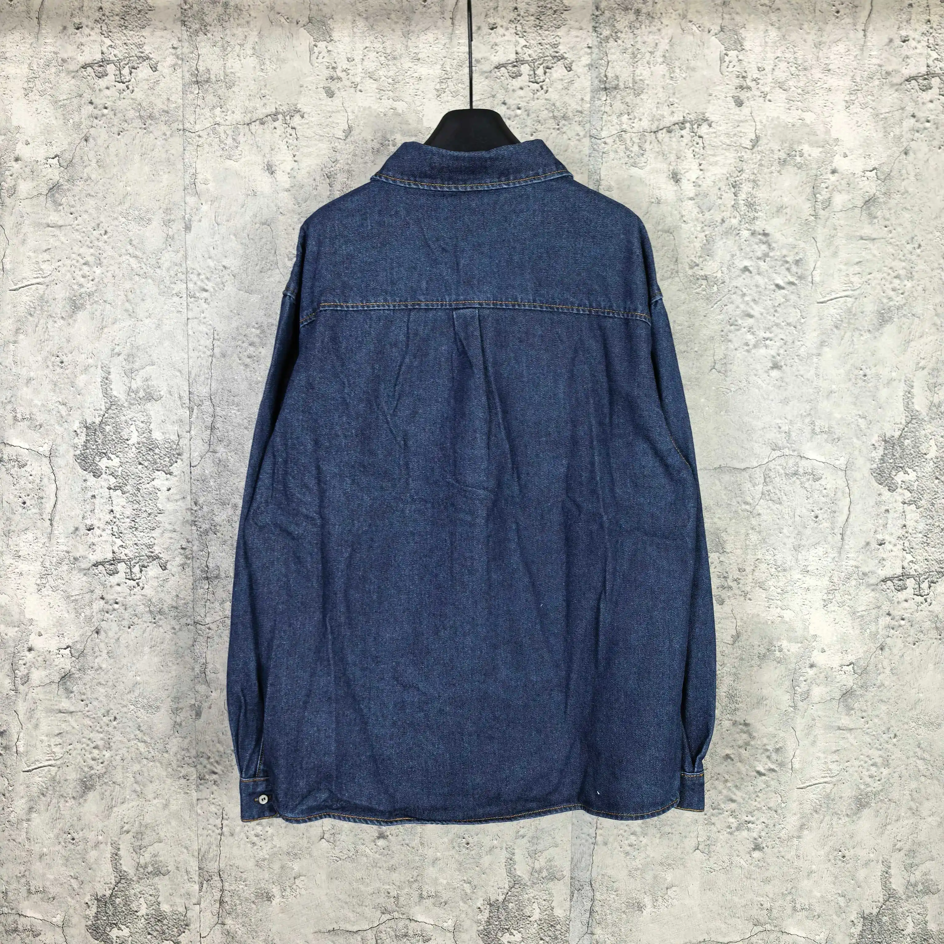 Logo-Embroidered Denim Long-Sleeve Shirt D21024504 — view 2