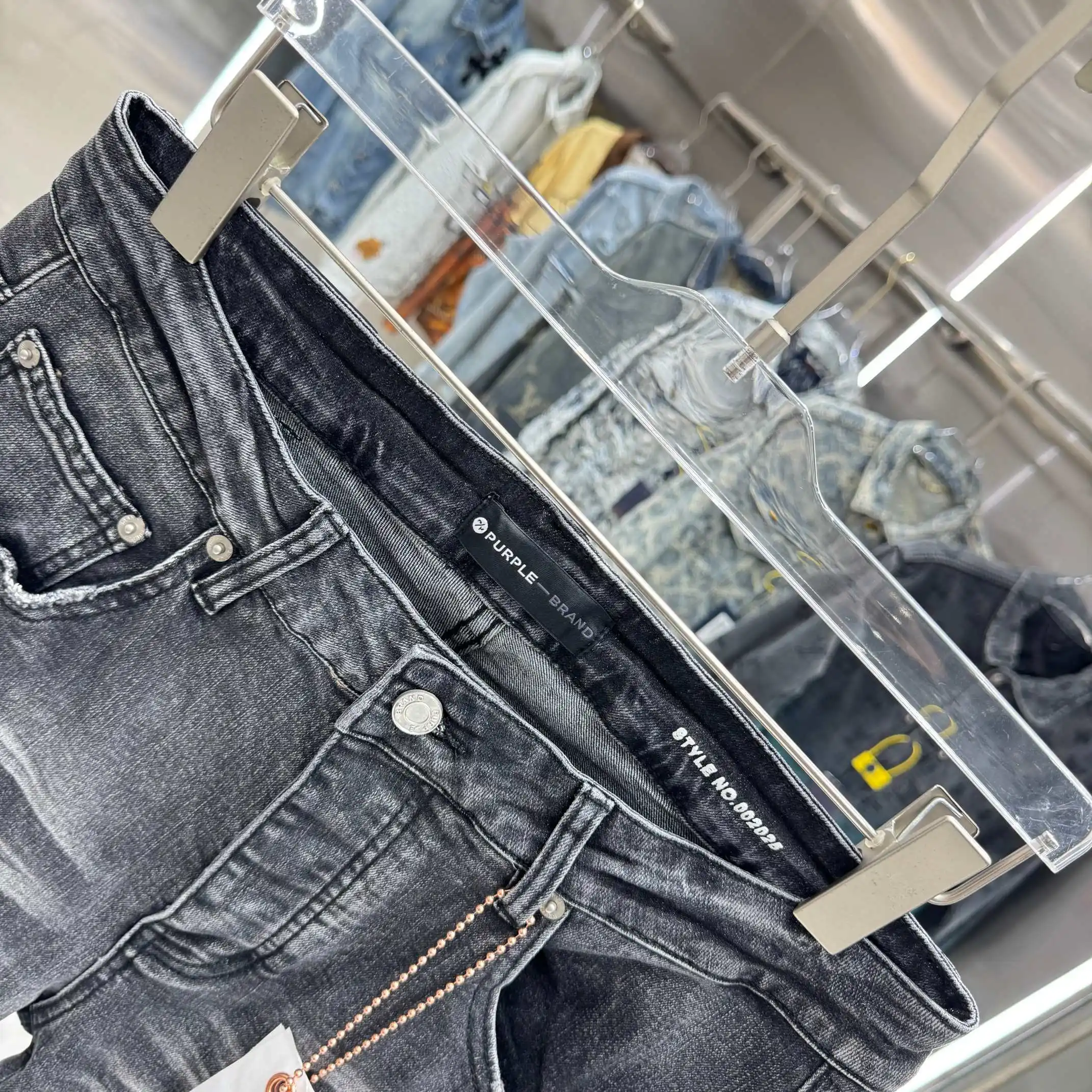 Purple Brand Embossed Flared Stretch Jeans D21019111 — view 8