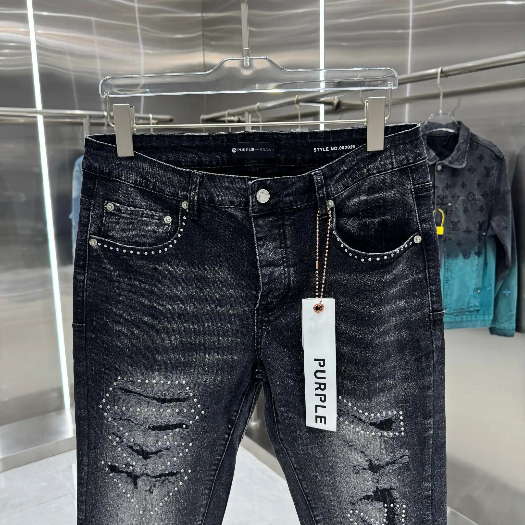Purple Brand Distressed Bootcut Jeans D21019110 — view 6