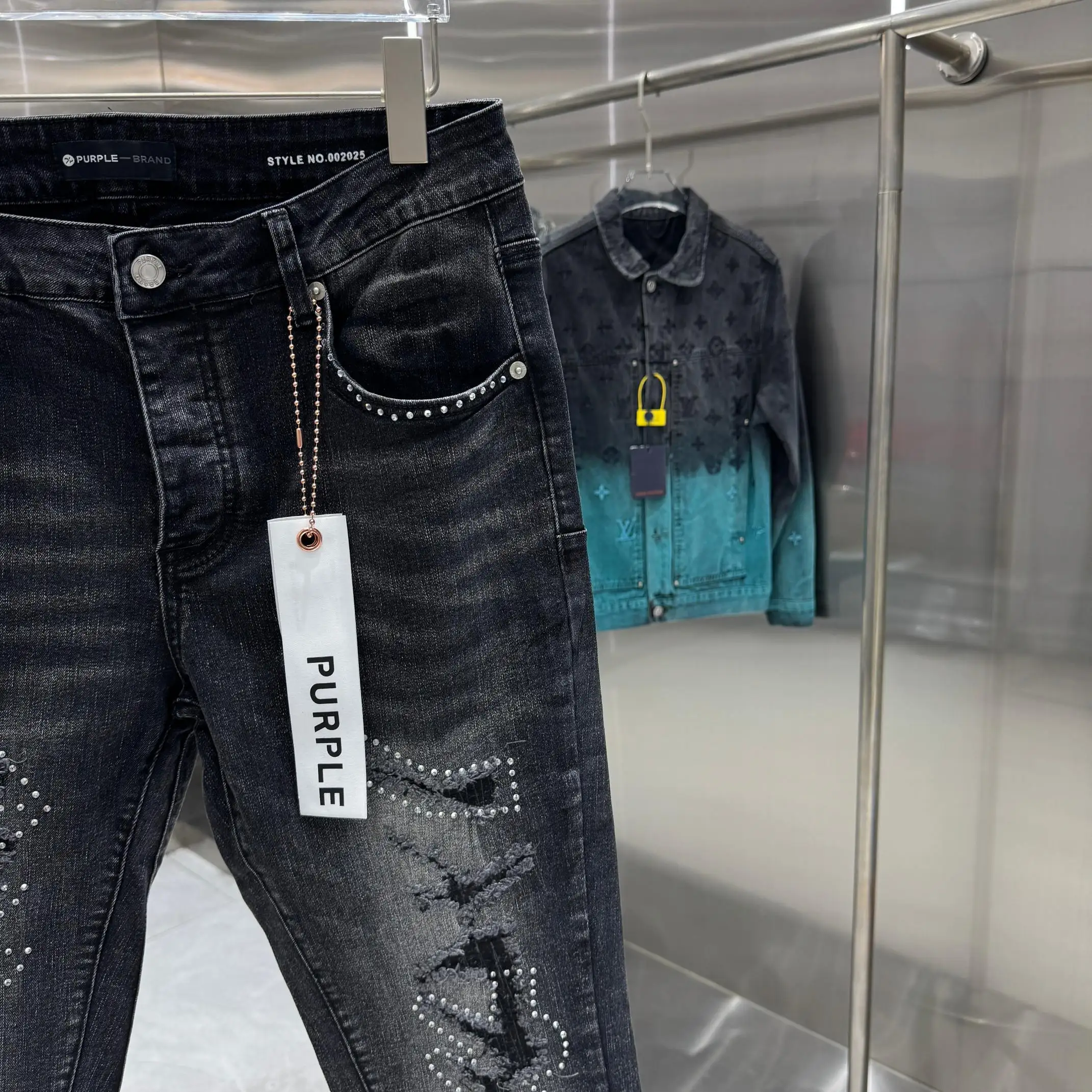 Purple Brand Distressed Bootcut Jeans D21019110 — view 7
