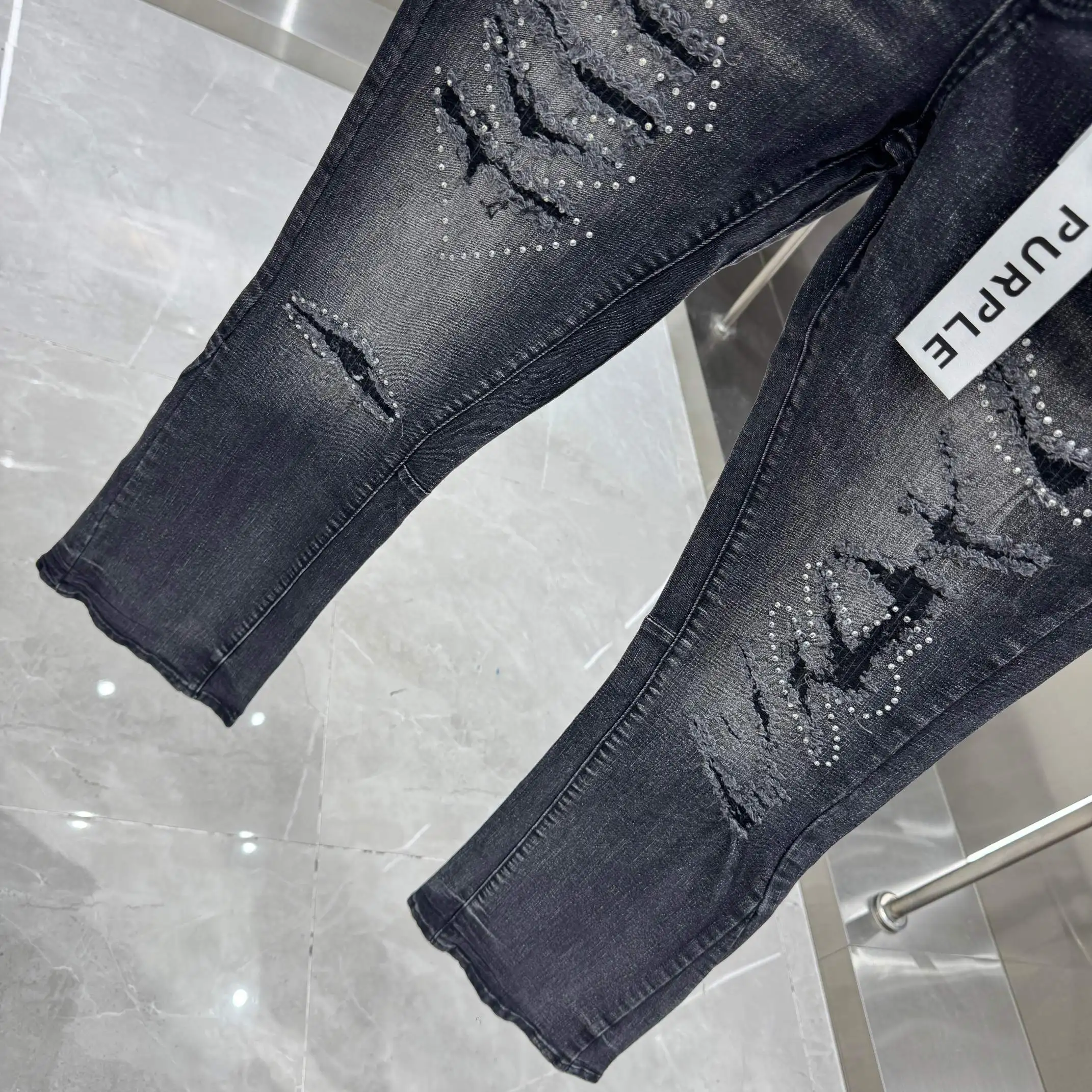Purple Brand Distressed Bootcut Jeans D21019110 — view 9