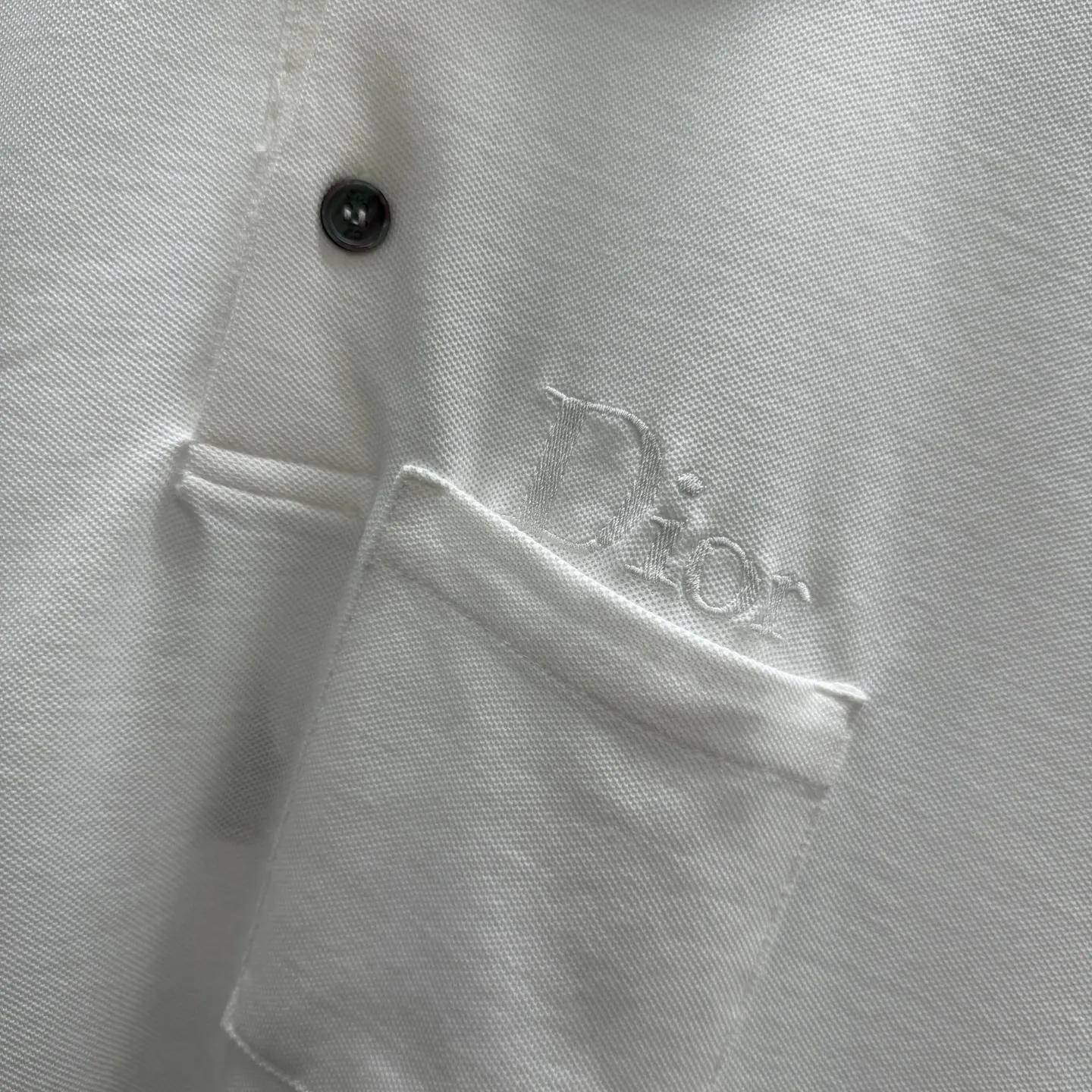 Embroidered Cotton-Piqué Pocket Polo Shirt D21014571 — view 4