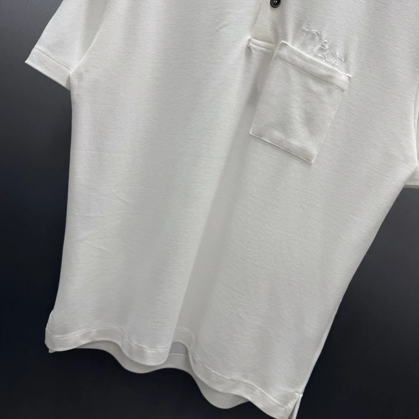 Embroidered Cotton-Piqué Pocket Polo Shirt D21014571 — view 6