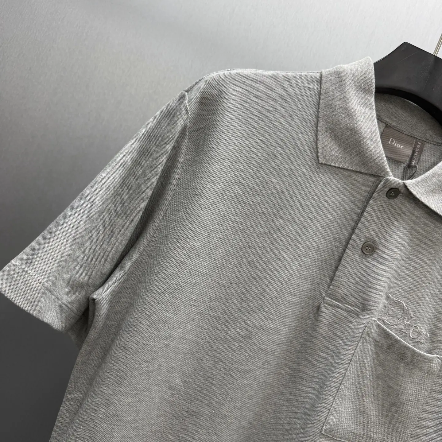 Embroidered Cotton-Piqué Pocket Polo Shirt D21014570 — view 2