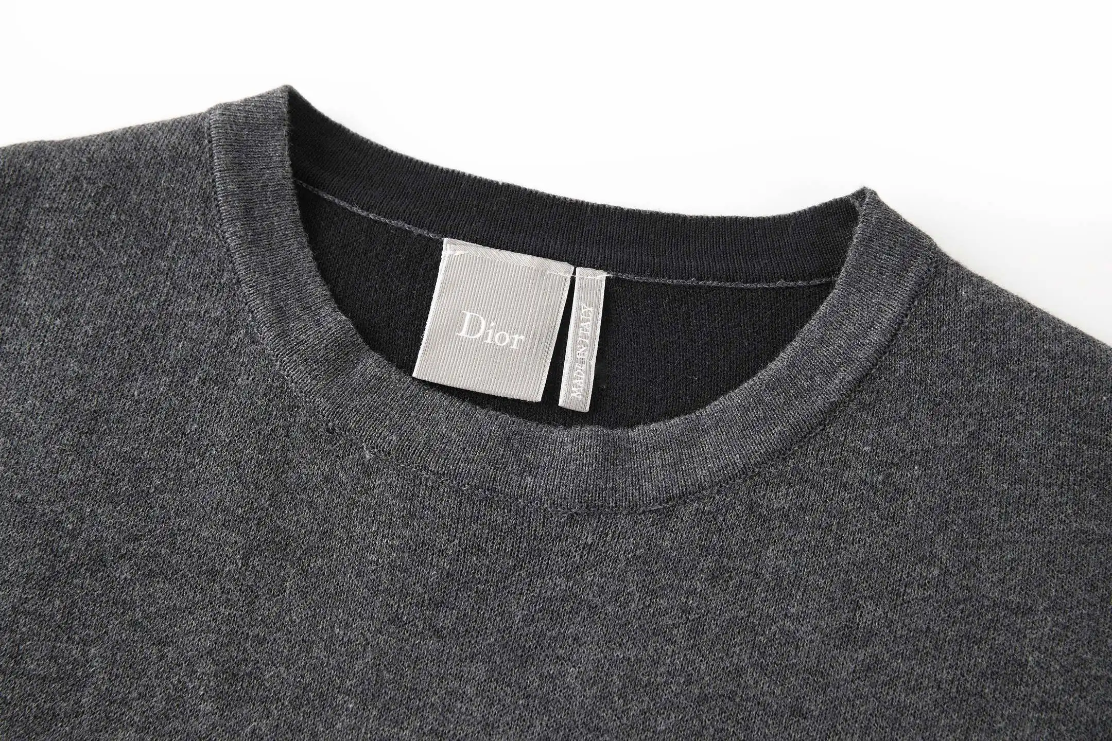Logo Jacquard Cotton Knit T-Shirt D21522349 — view 3