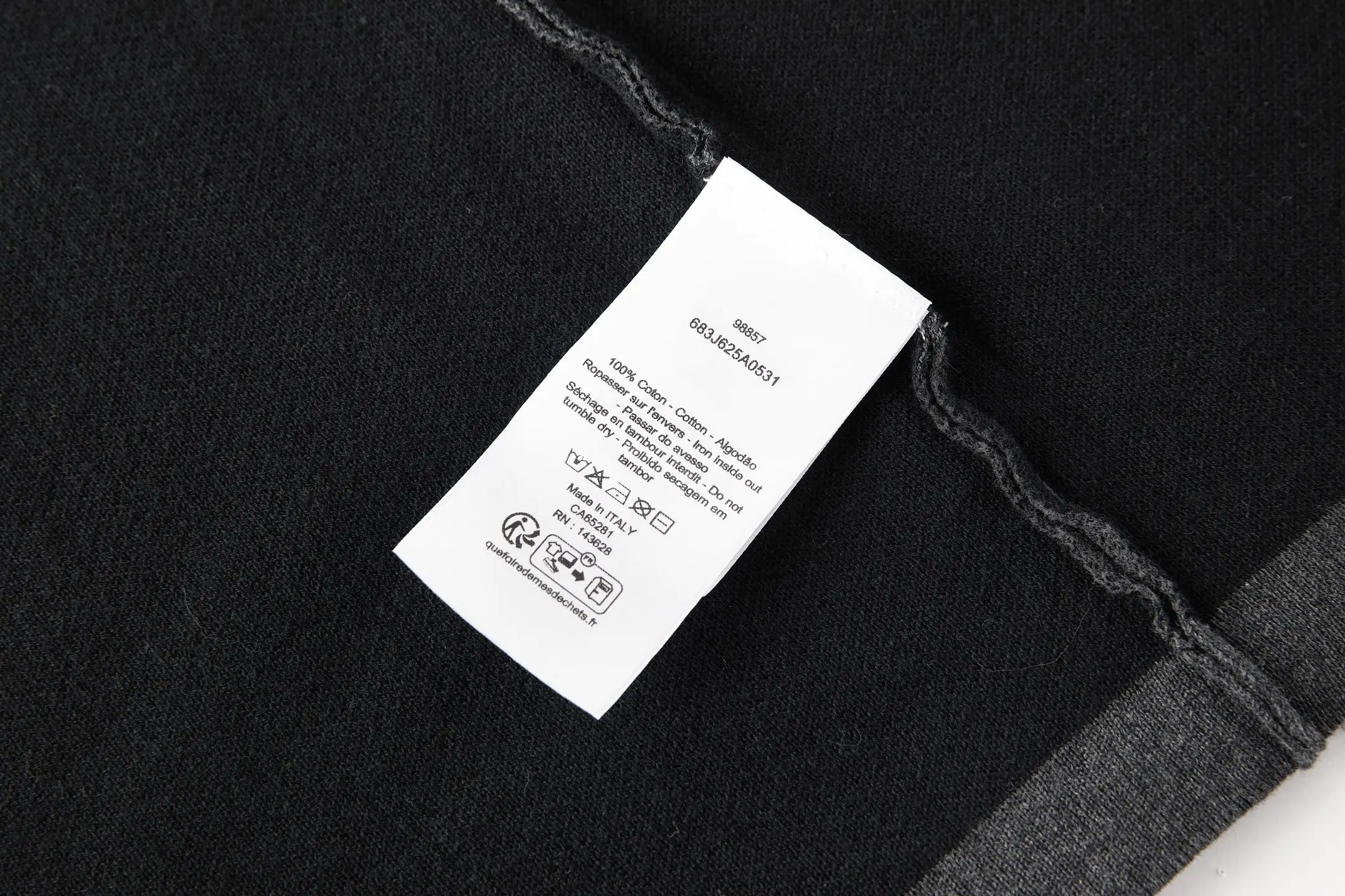 Logo Jacquard Cotton Knit T-Shirt D21522349 — view 9