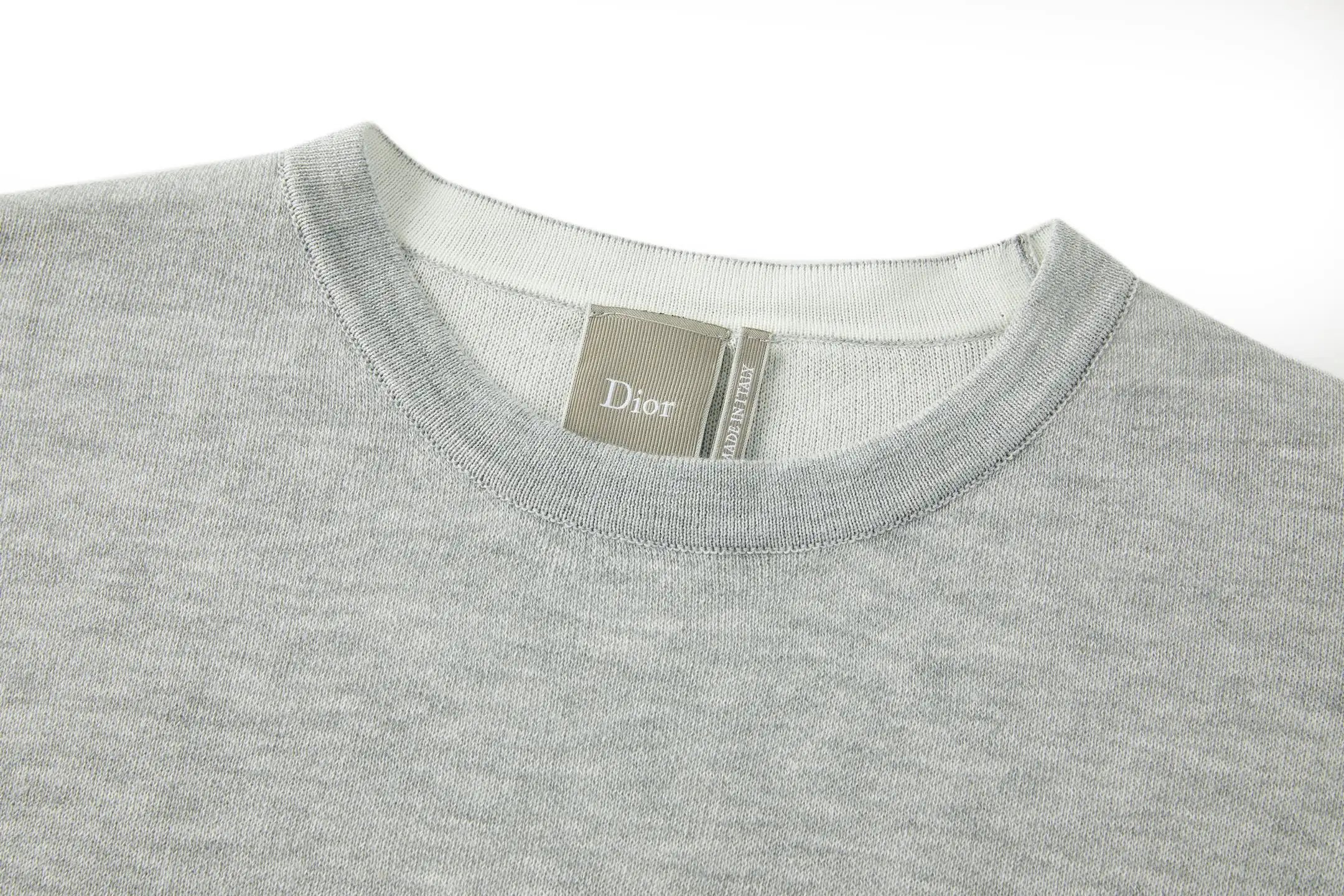 Logo Jacquard Cotton Knit T-Shirt D21522350 — view 3
