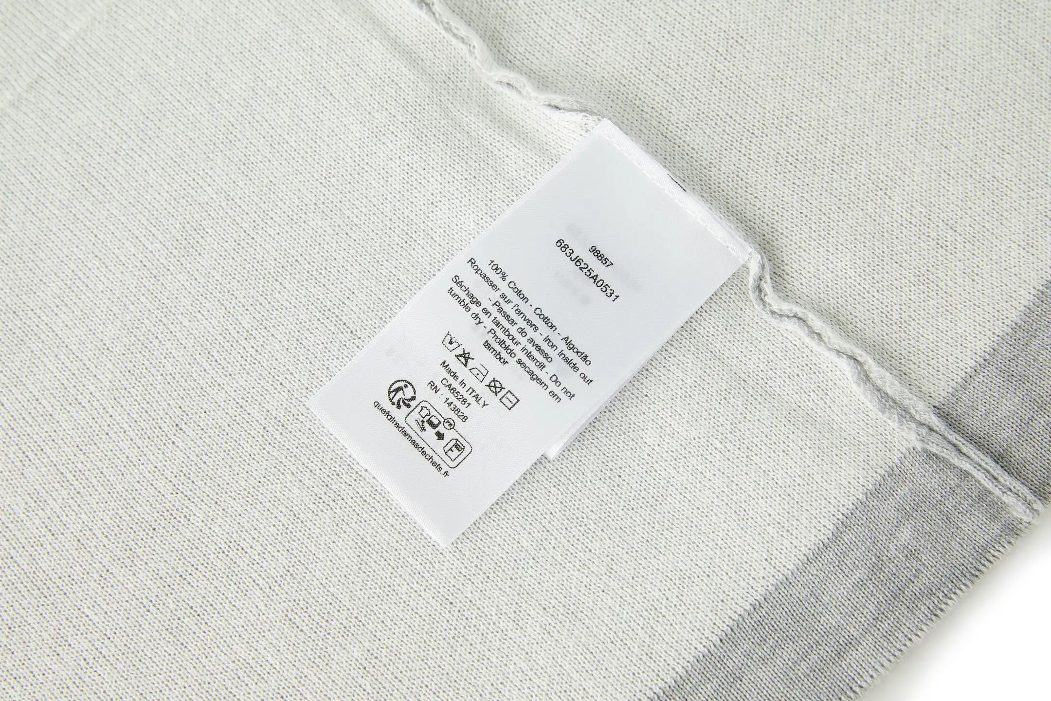Logo Jacquard Cotton Knit T-Shirt D21522350 — view 9