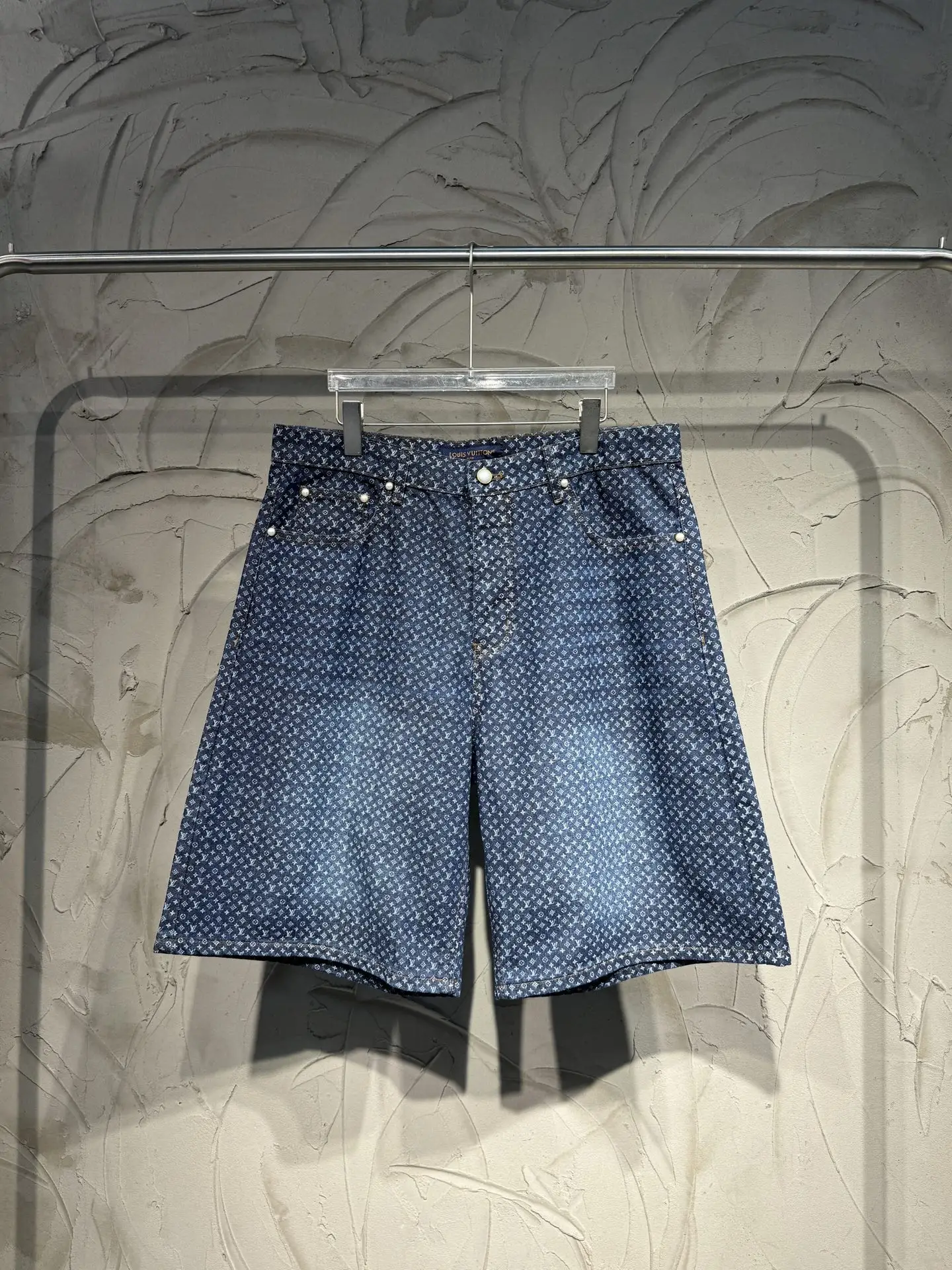 Monogram All-Over Print Denim Shorts D21524319