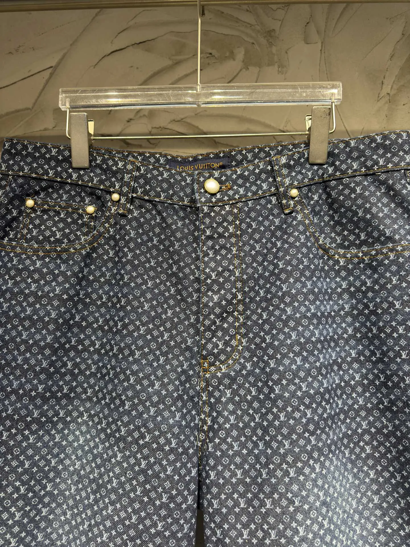 Monogram All-Over Print Denim Shorts D21524319 — view 5