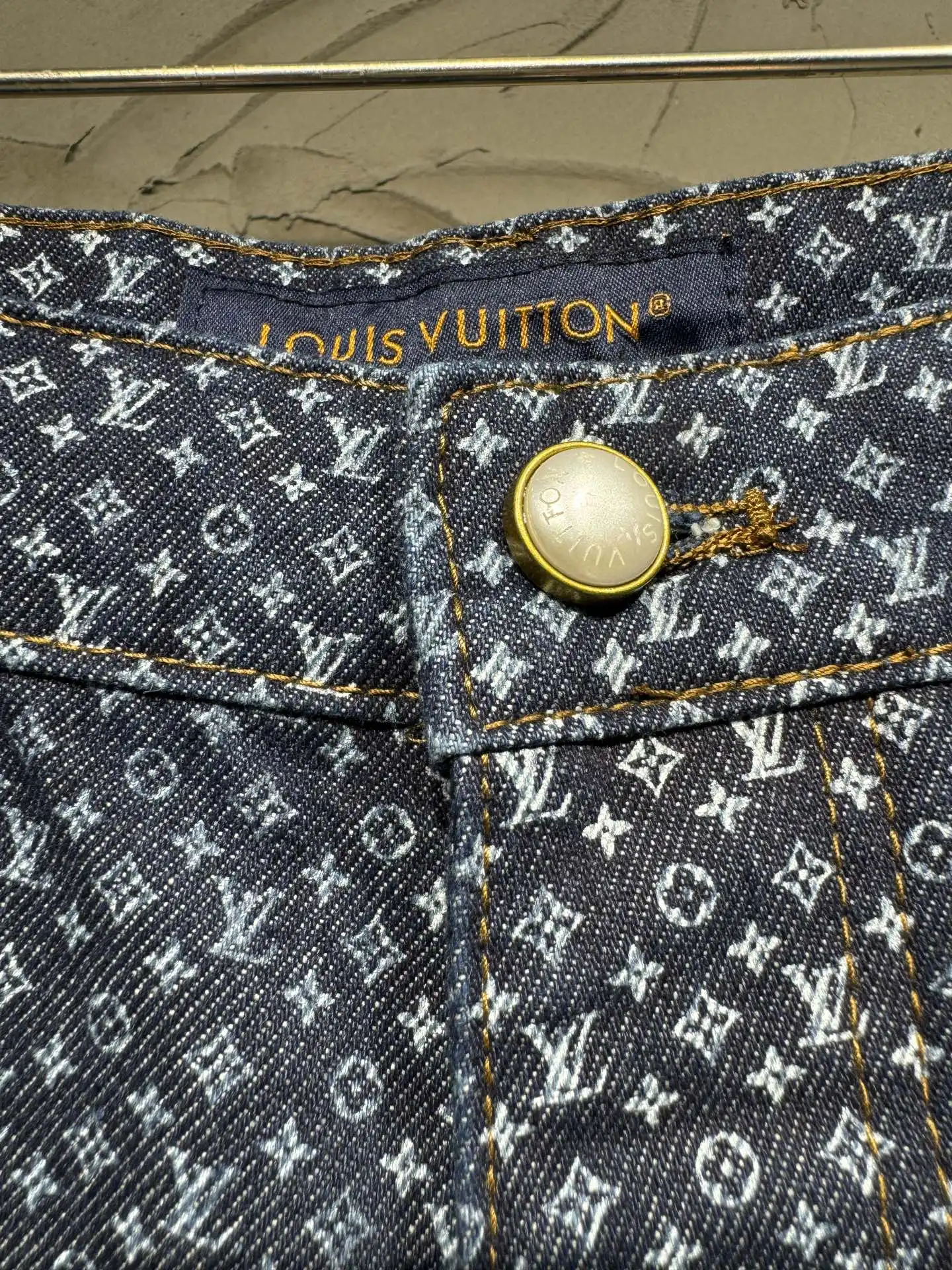 Monogram All-Over Print Denim Shorts D21524319 — view 7