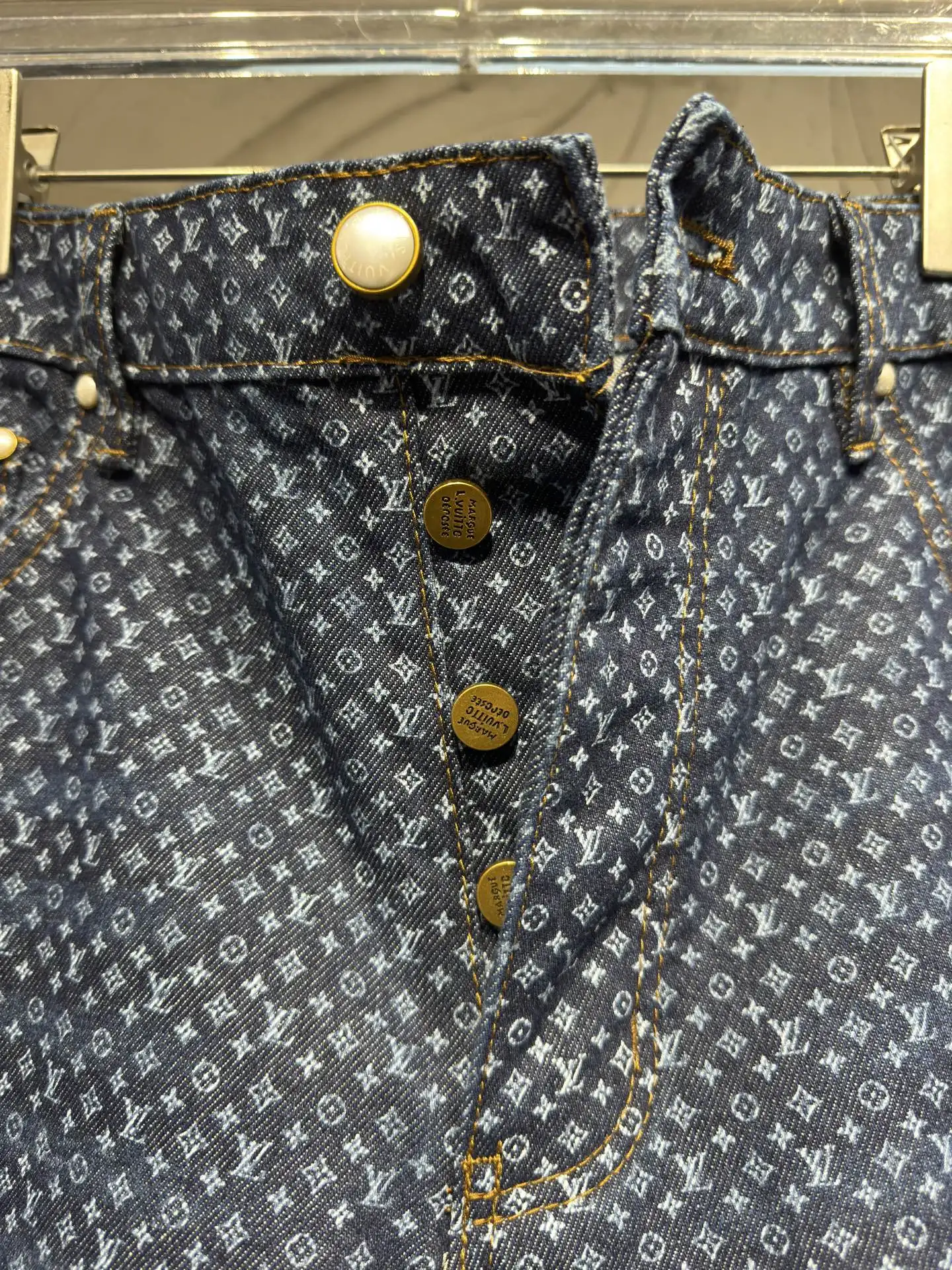 Monogram All-Over Print Denim Shorts D21524319 — view 10