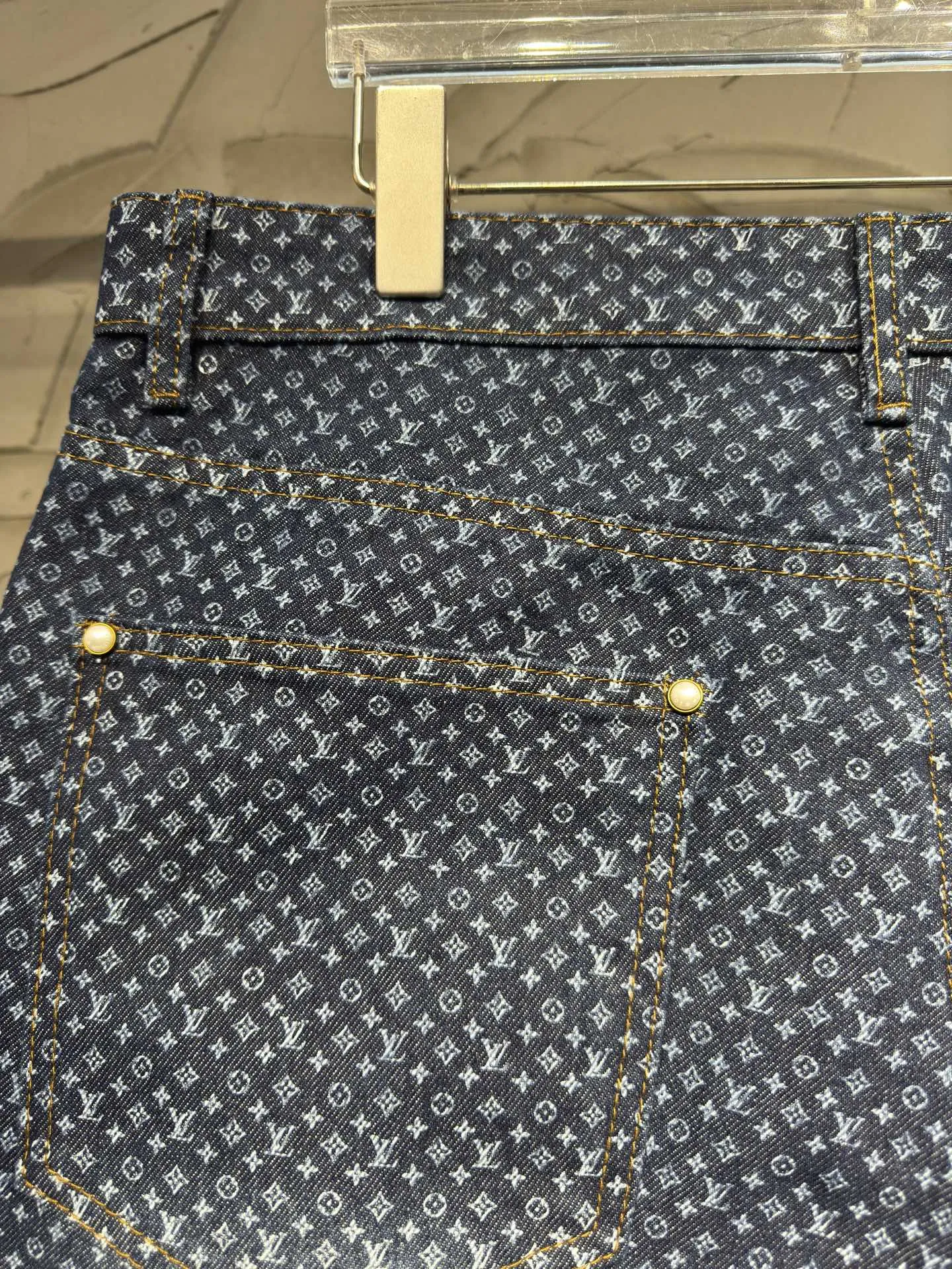 Monogram All-Over Print Denim Shorts D21524319 — view 13