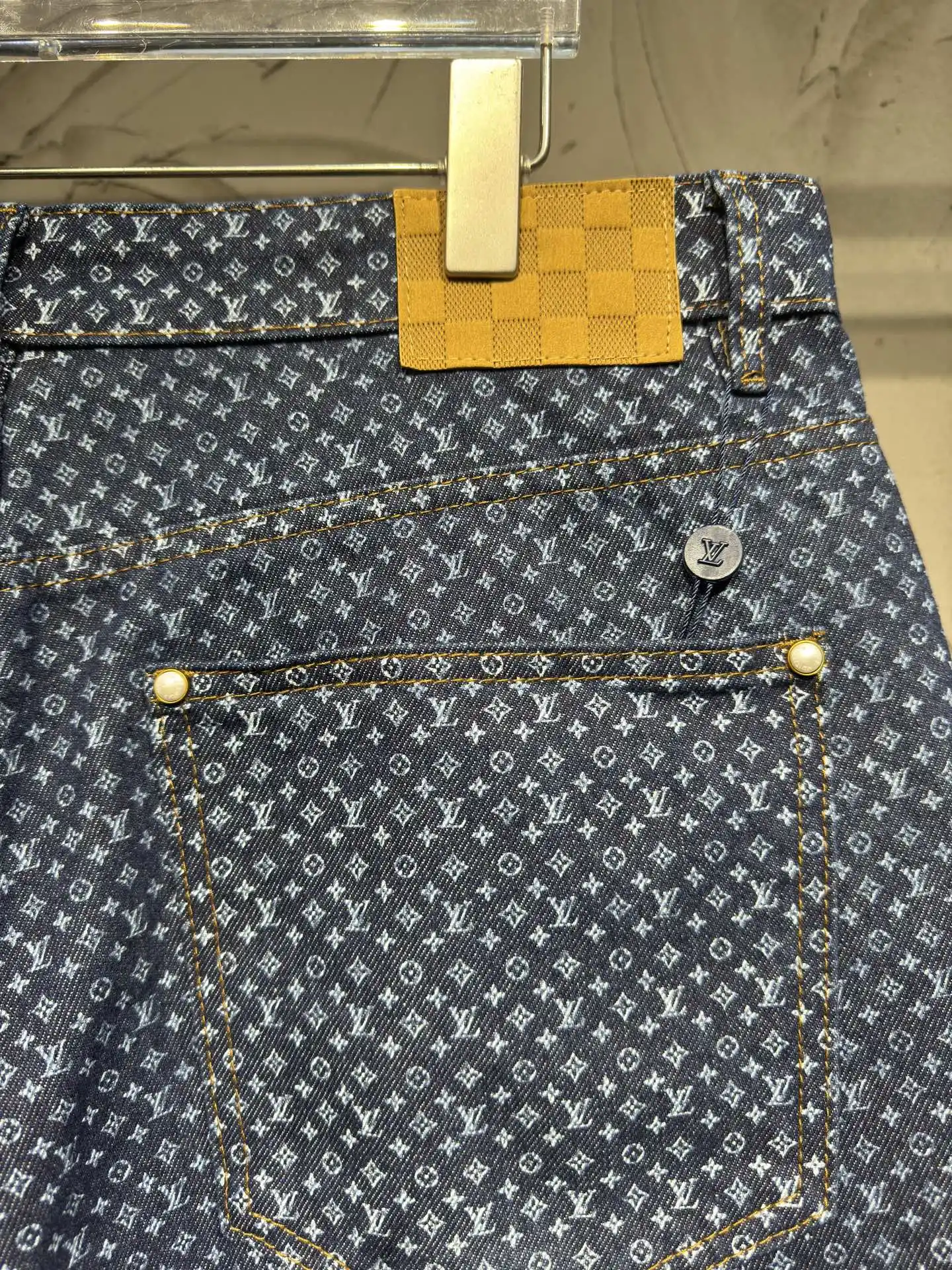Monogram All-Over Print Denim Shorts D21524319 — view 14