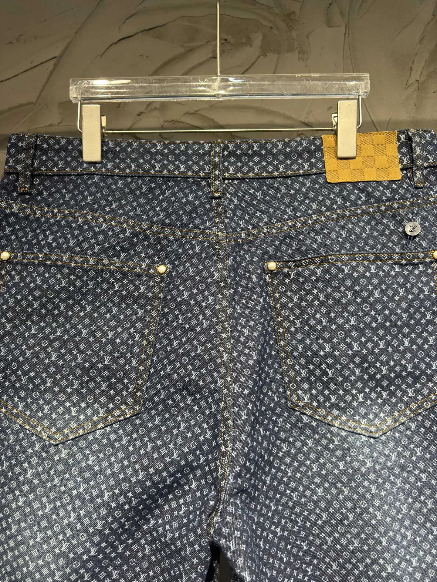 Monogram All-Over Print Denim Shorts D21524319 — view 15