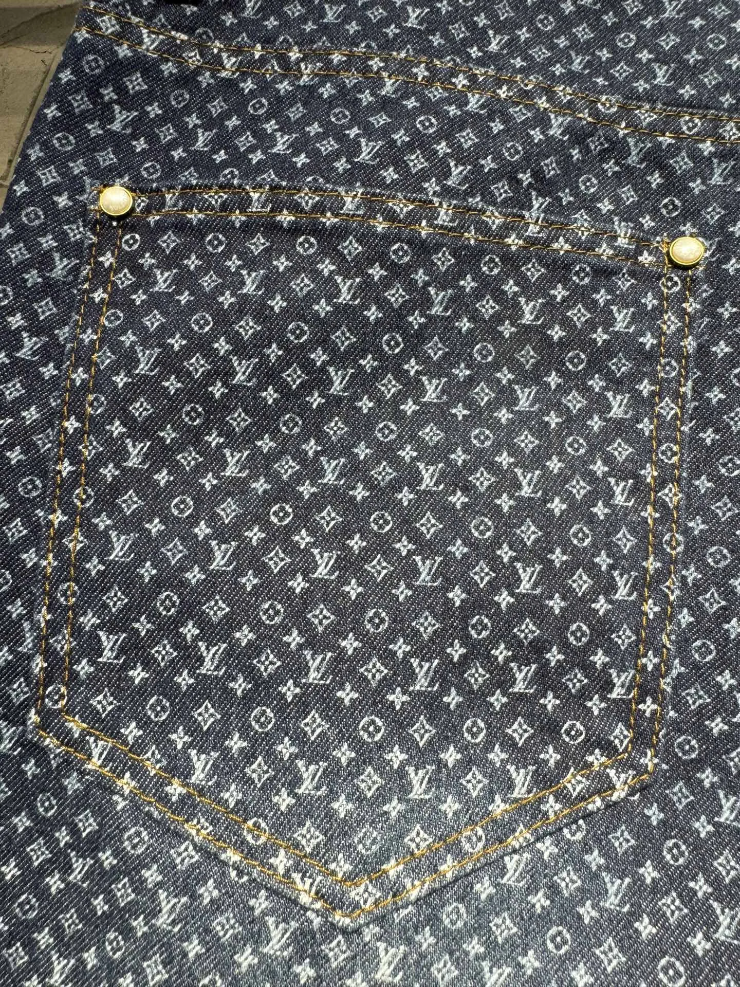 Monogram All-Over Print Denim Shorts D21524319 — view 16