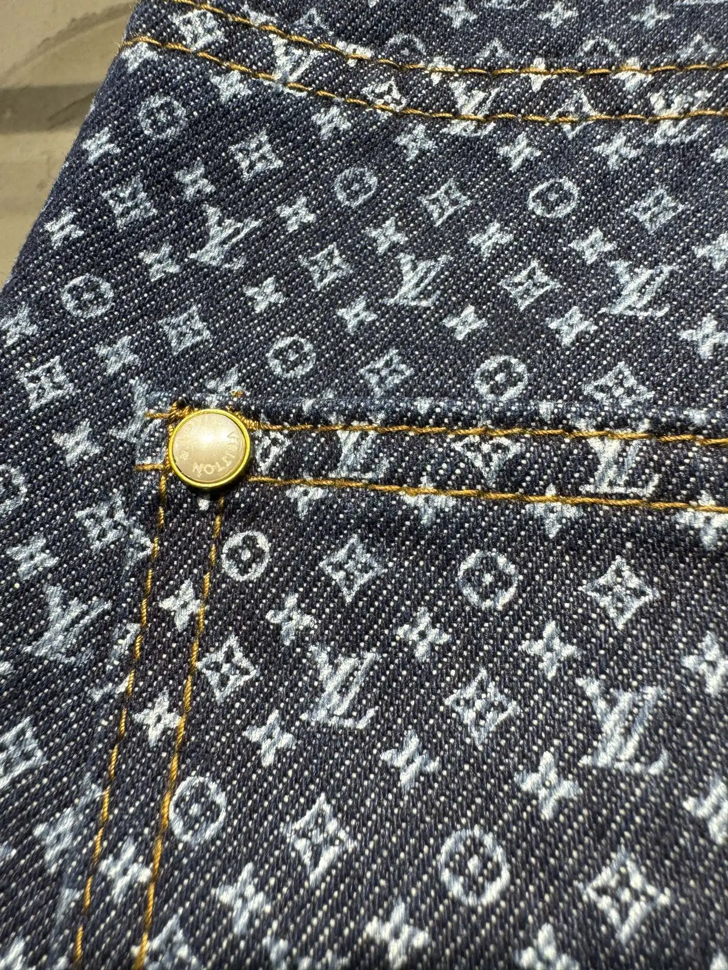 Monogram All-Over Print Denim Shorts D21524319 — view 17