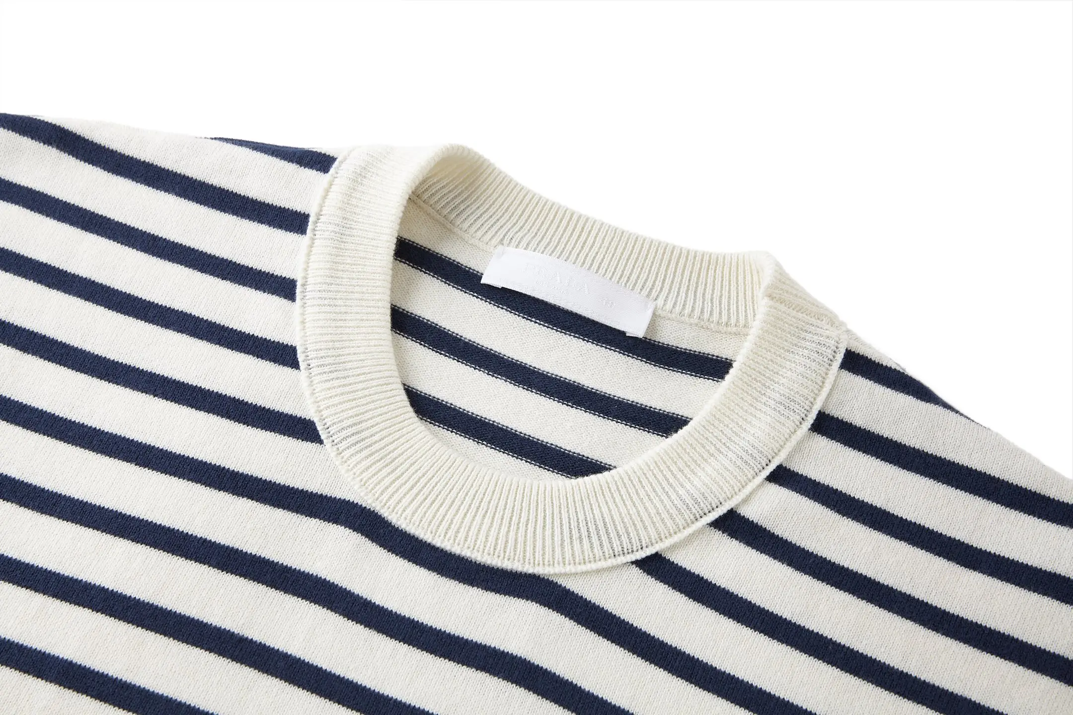 Striped Wool-Blend Knit T-Shirt D21522390 — view 3