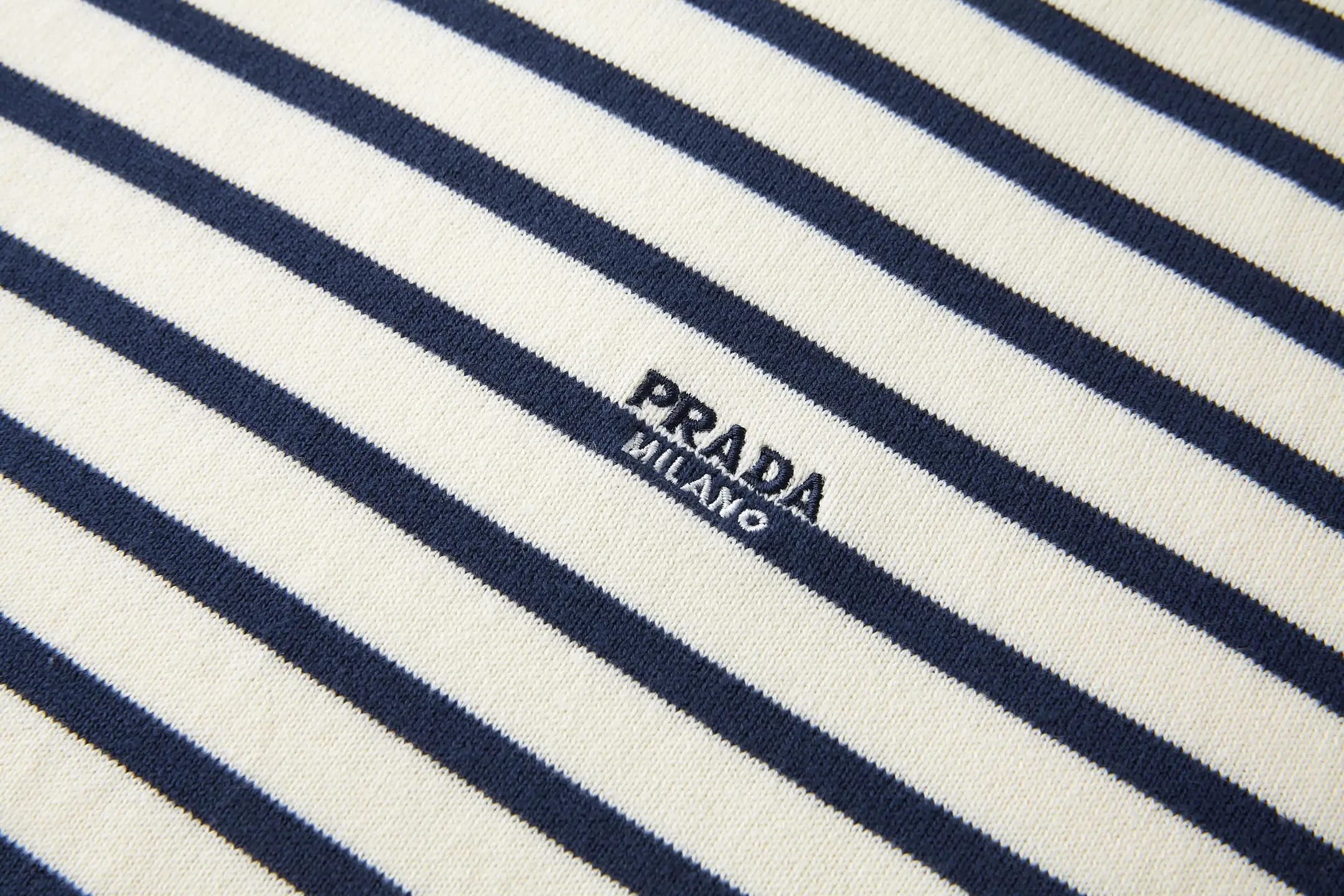 Striped Wool-Blend Knit T-Shirt D21522390 — view 4