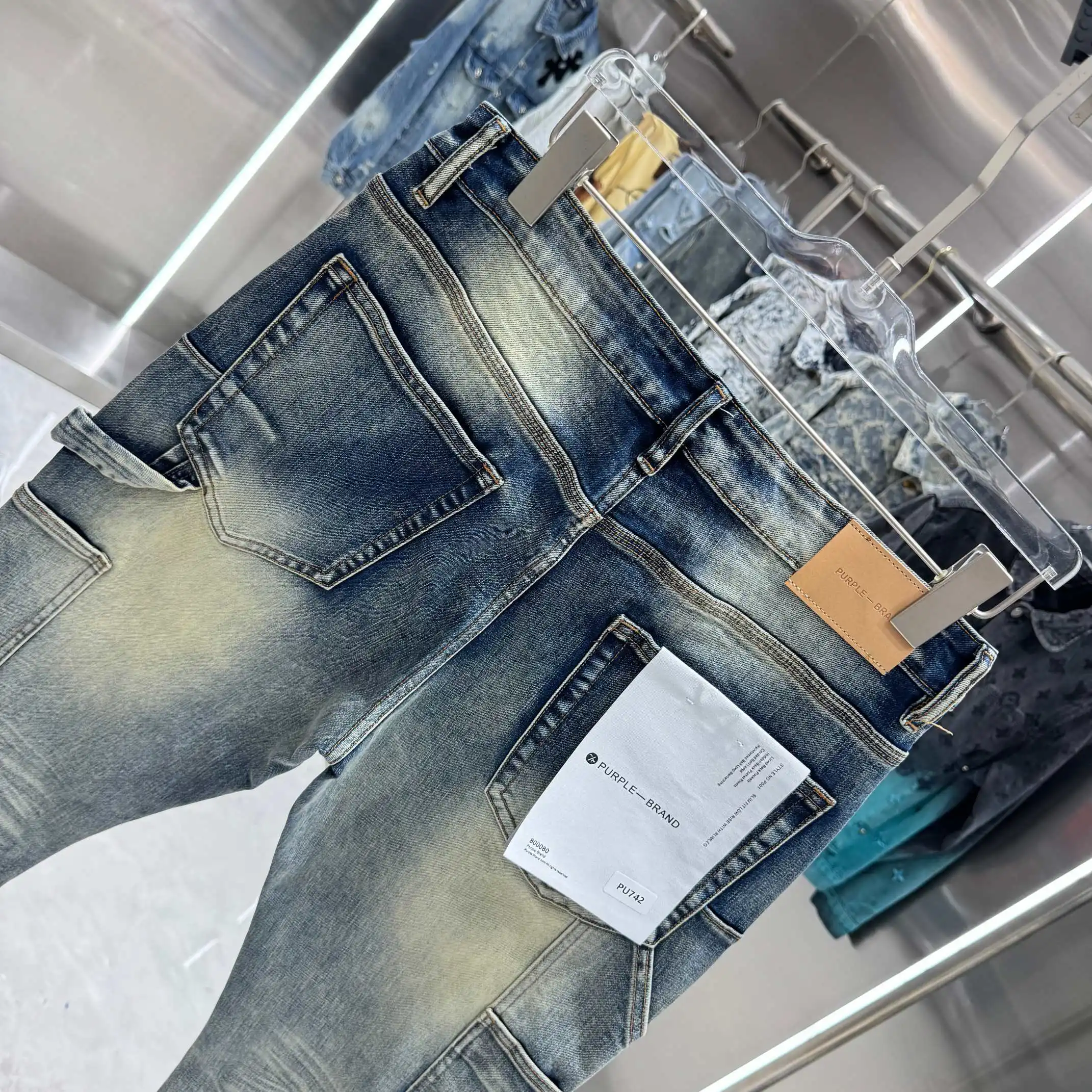 Purple Brand Distressed Slim-Flare Jeans D21519109 — view 5