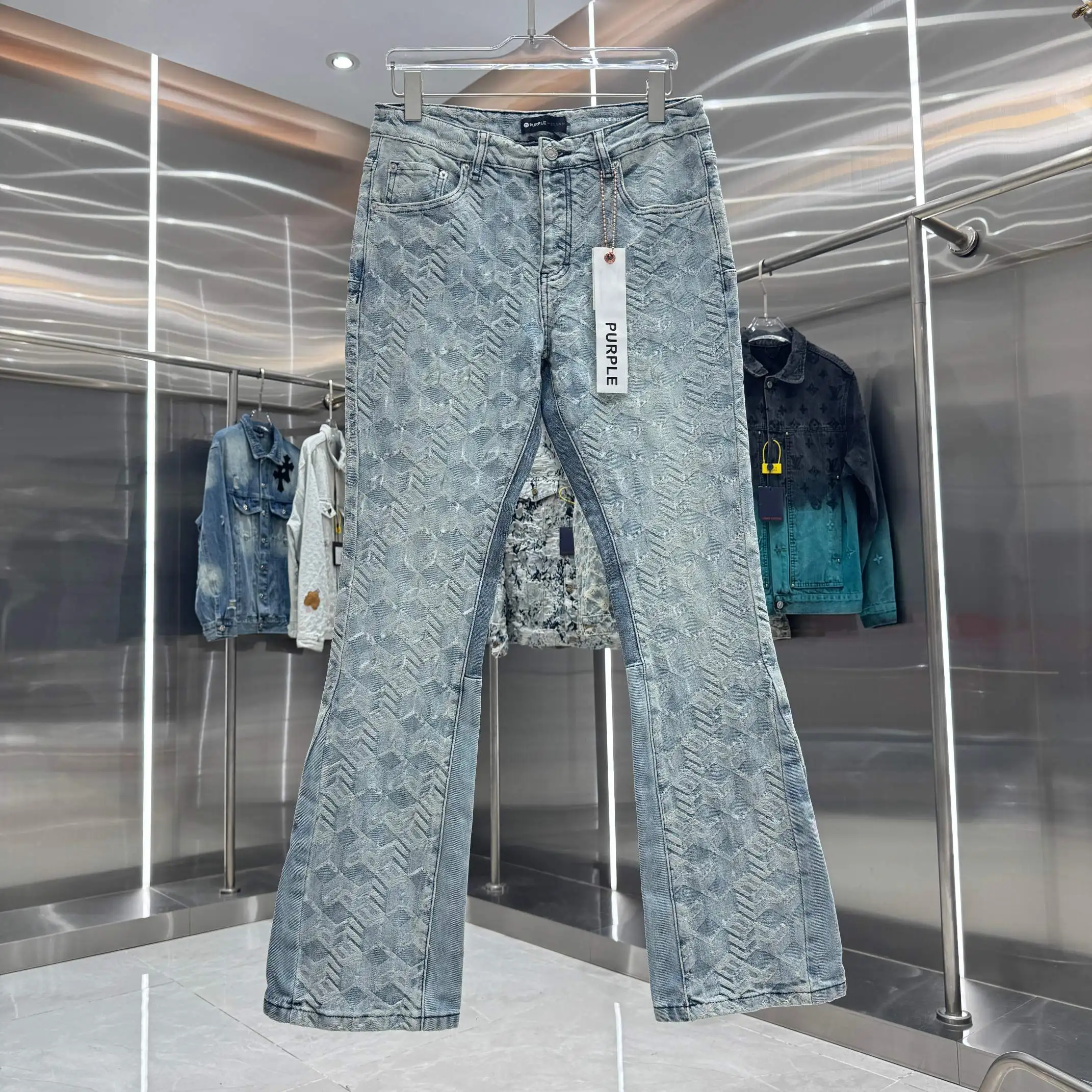 Monogram Embossed Flare-Leg Jeans D21519160