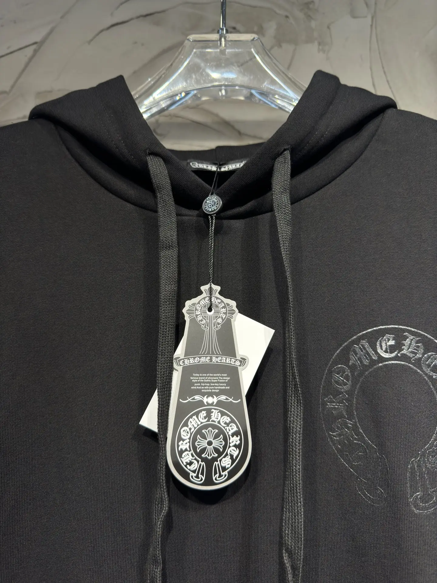 Logo-Print Cotton-Blend Jersey Hoodie D22024366 — view 3