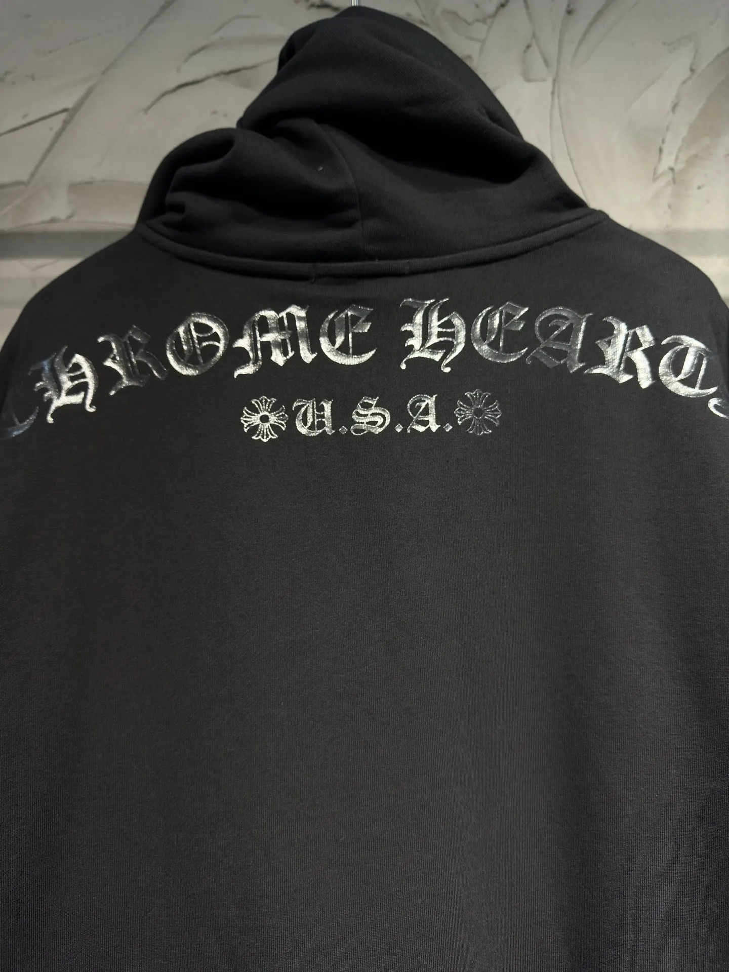 Logo-Print Cotton-Blend Jersey Hoodie D22024366 — view 19