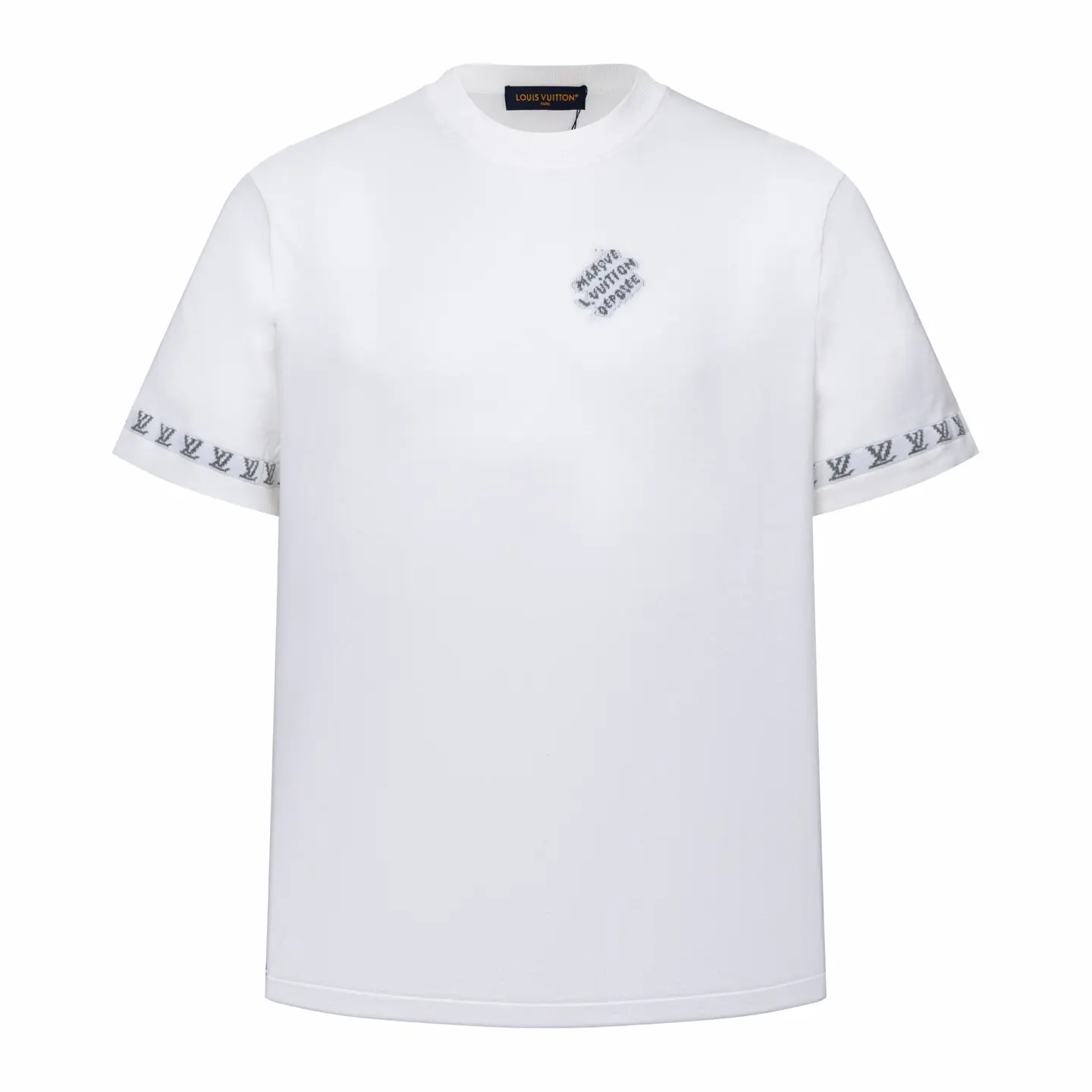 Logo Jacquard Cotton Knit T-Shirt D22014204