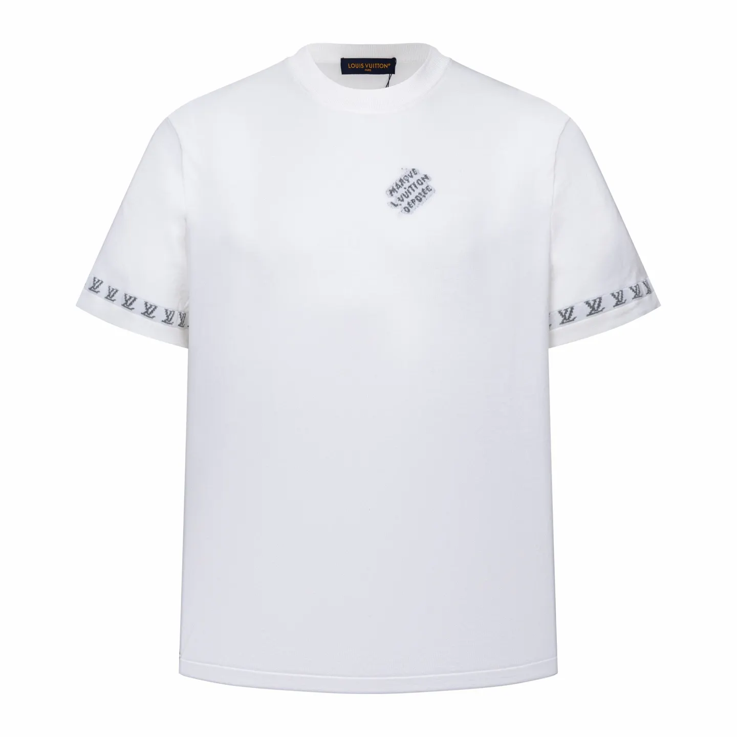 Logo Jacquard Cotton Knit T-Shirt D22014204