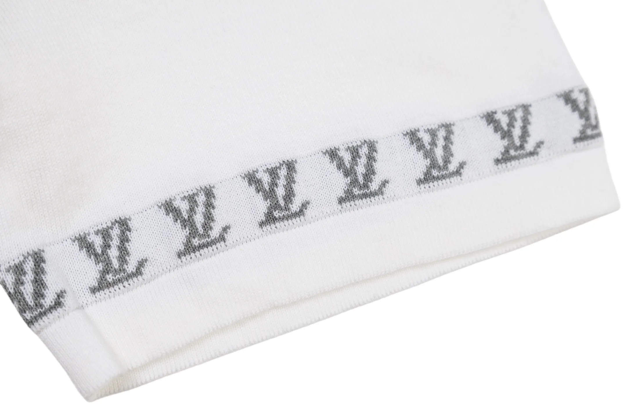 Logo Jacquard Cotton Knit T-Shirt D22014204 — view 6