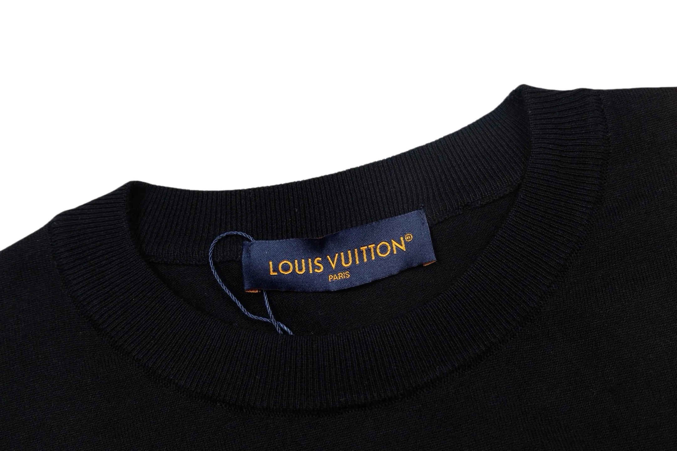 Logo Jacquard Cotton Knit T-Shirt D22014203 — view 3