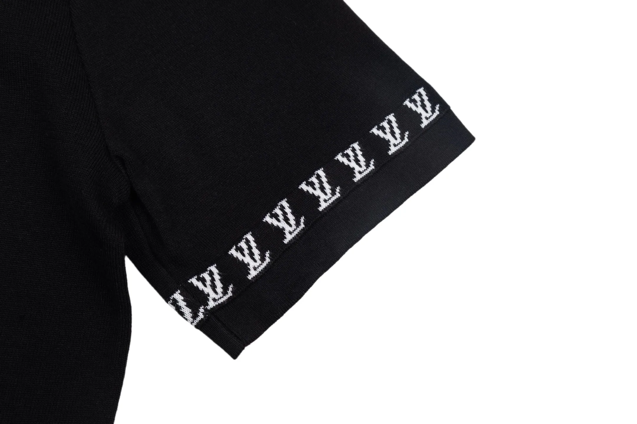 Logo Jacquard Cotton Knit T-Shirt D22014203 — view 6