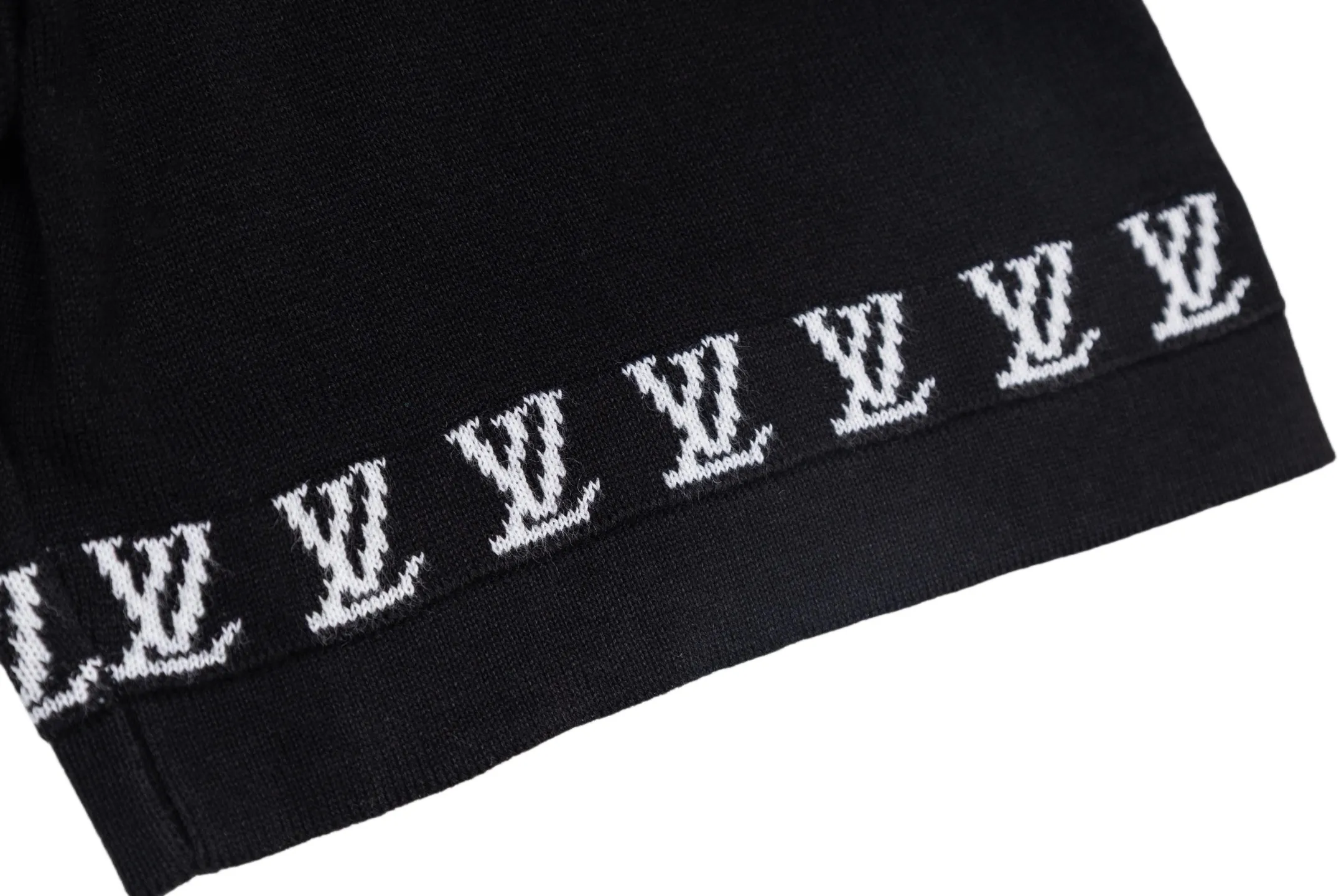 Logo Jacquard Cotton Knit T-Shirt D22014203 — view 7