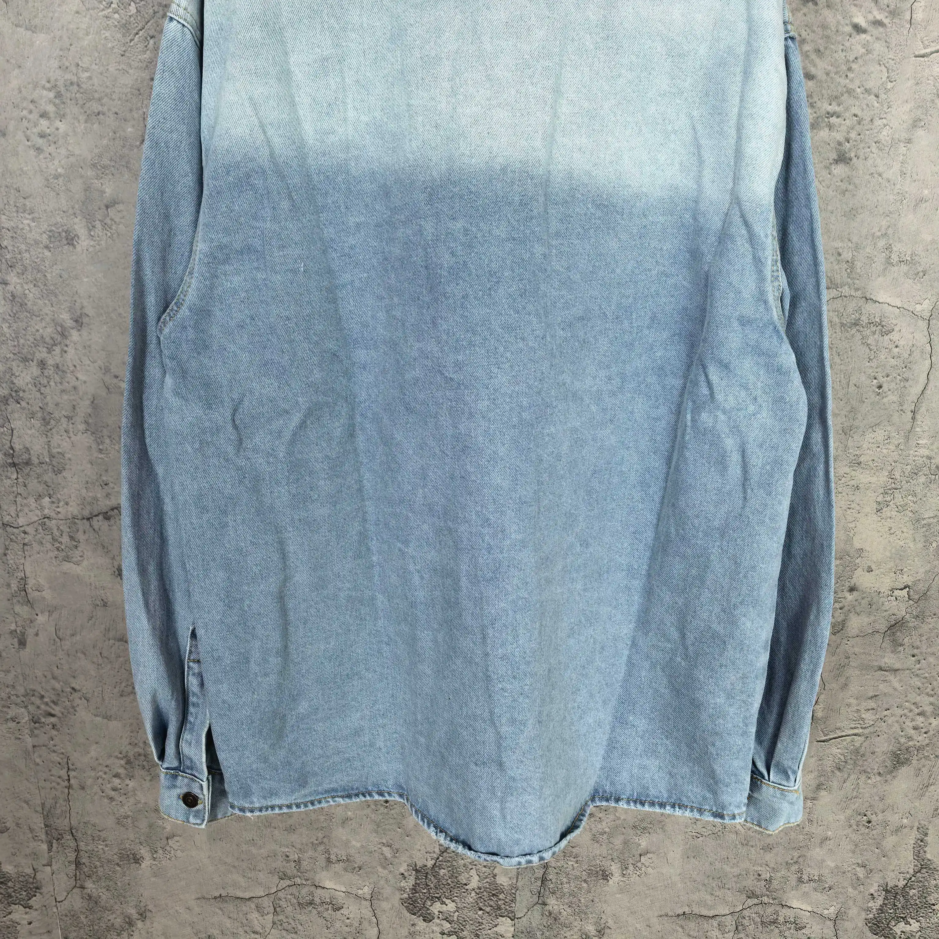 Oversized Washed Denim Shirt Jacket D22024469 — view 11