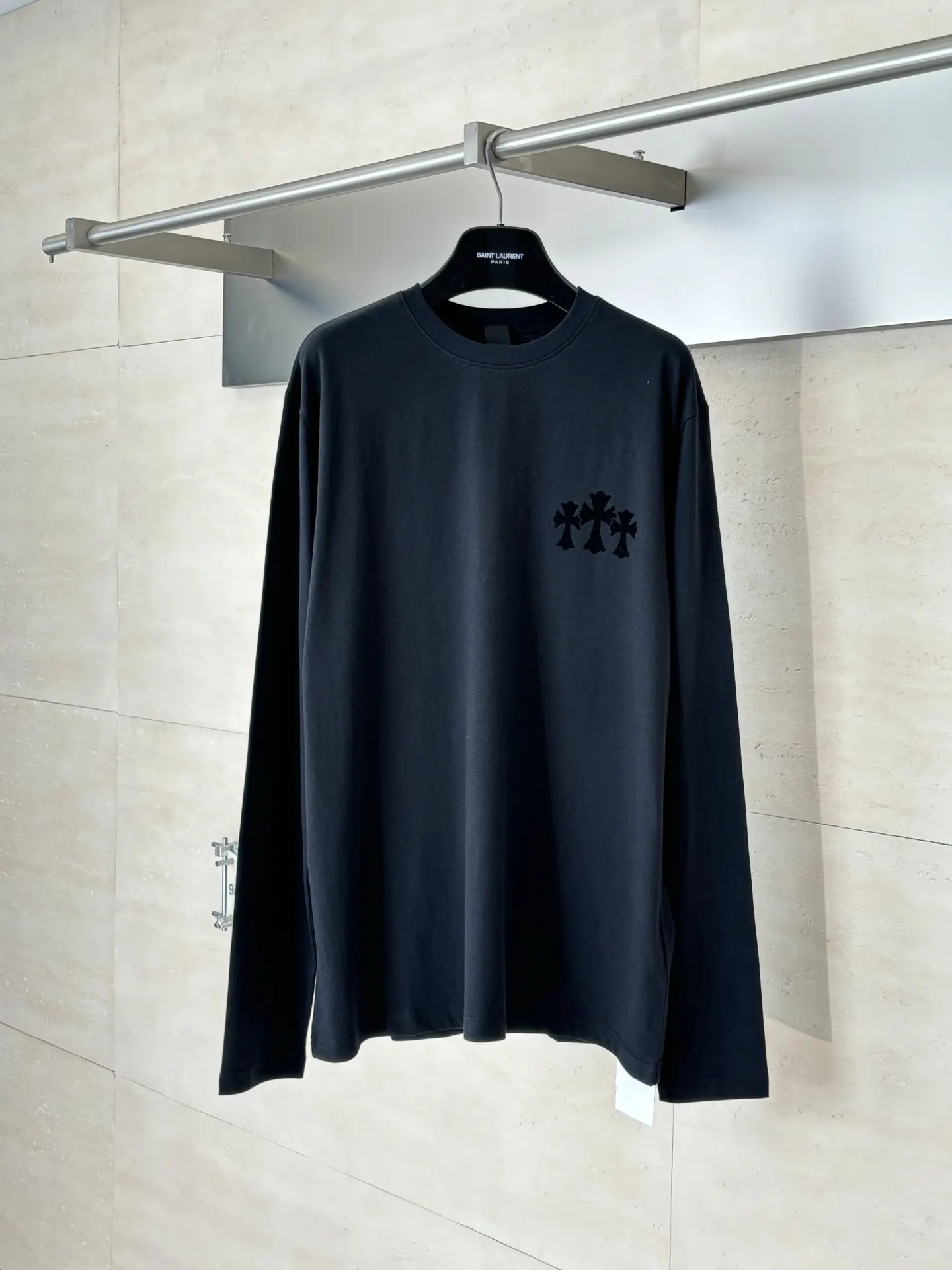 Flocked Cross Logo Long-Sleeve T-Shirt D22018618