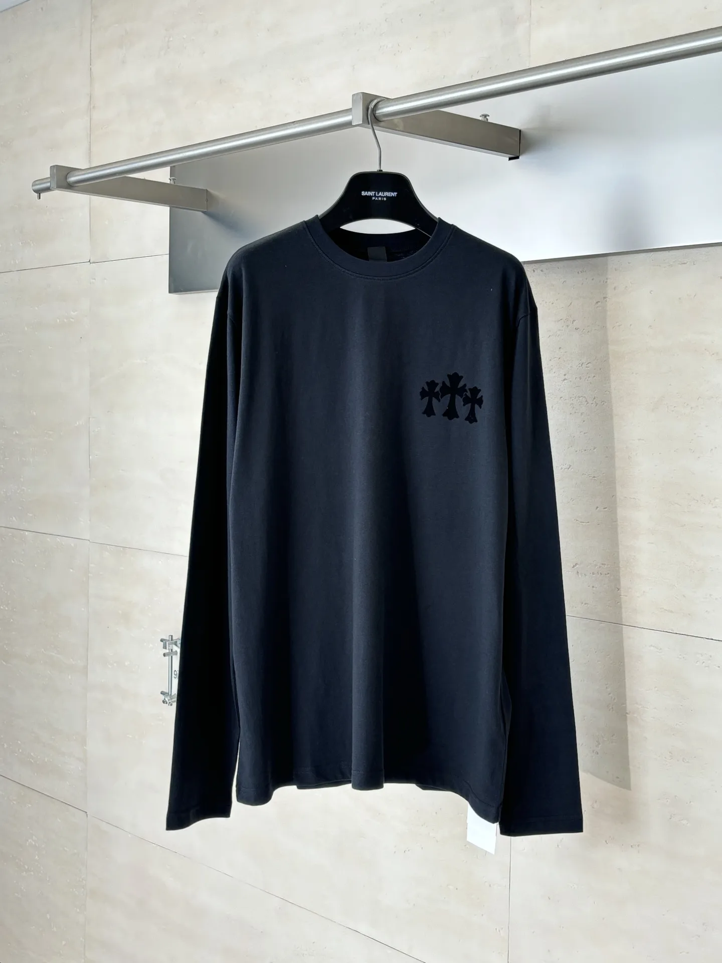 Flocked Cross Logo Long-Sleeve T-Shirt D22018618