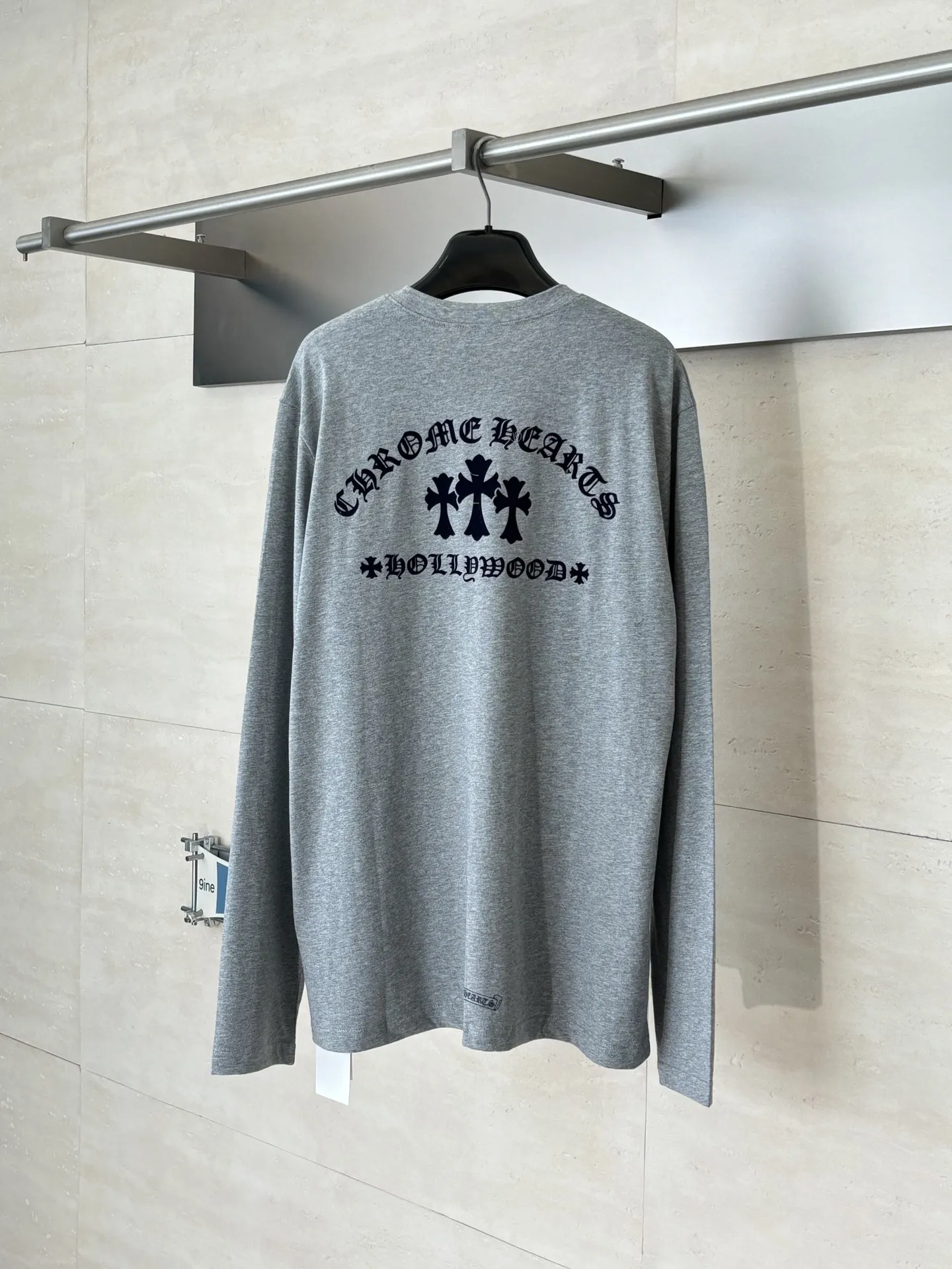 Chrome Hearts Flocked Cross Long-Sleeve T-Shirt D22018617 — view 2