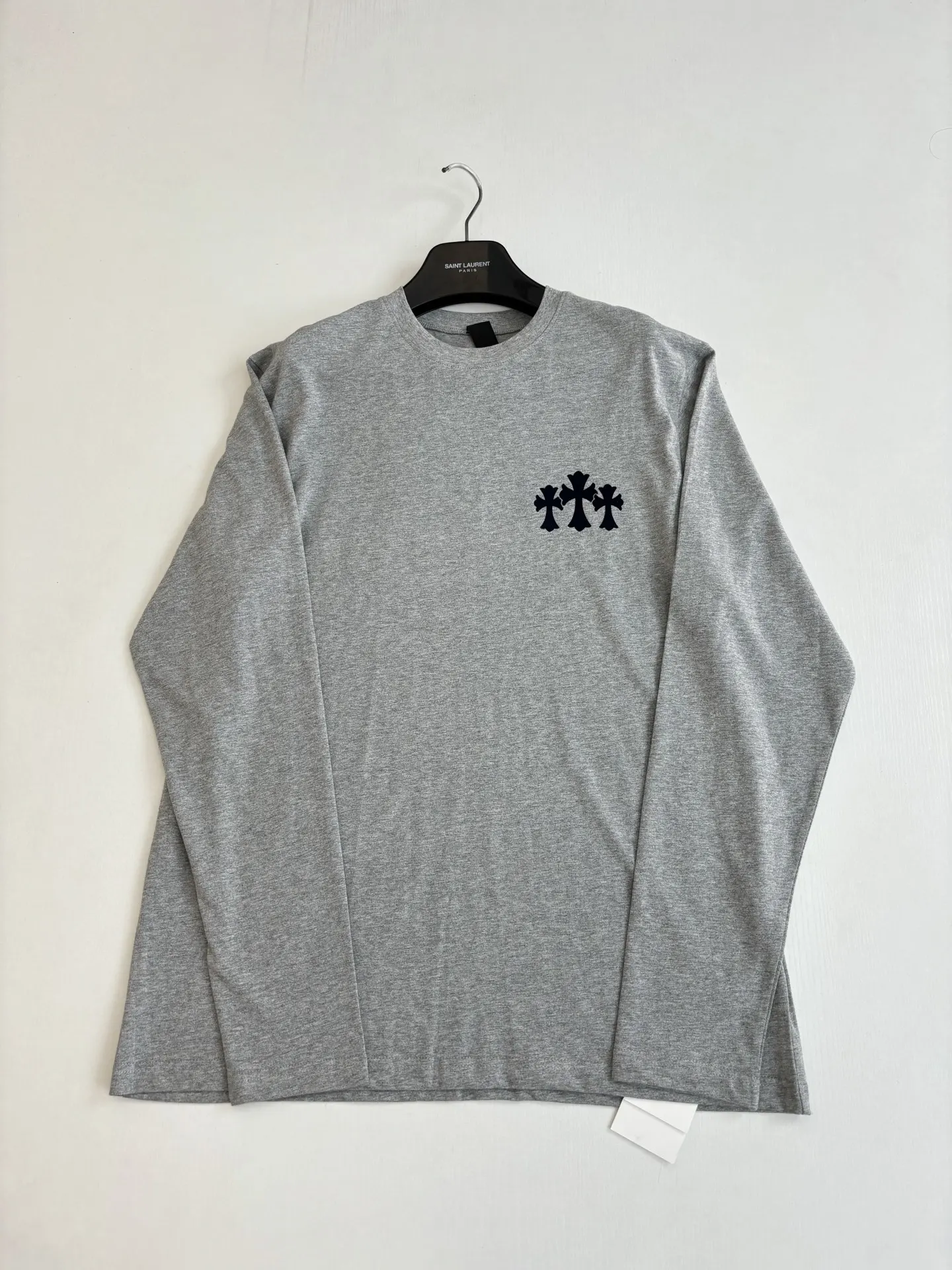 Chrome Hearts Flocked Cross Long-Sleeve T-Shirt D22018617 — view 3