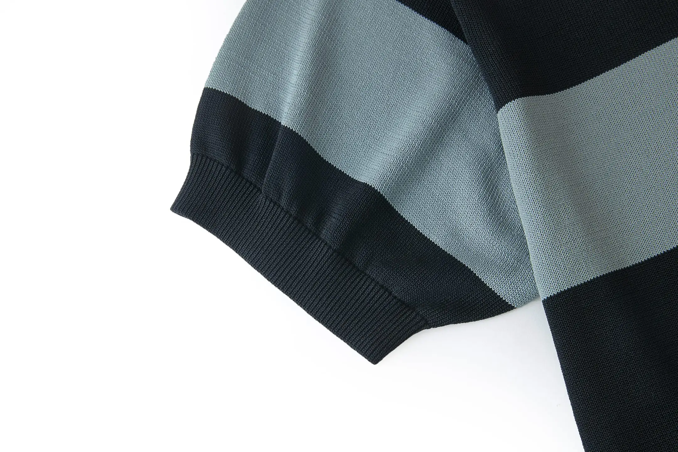 Striped Cotton Knit Short-Sleeve Sweater D22019171 — view 3