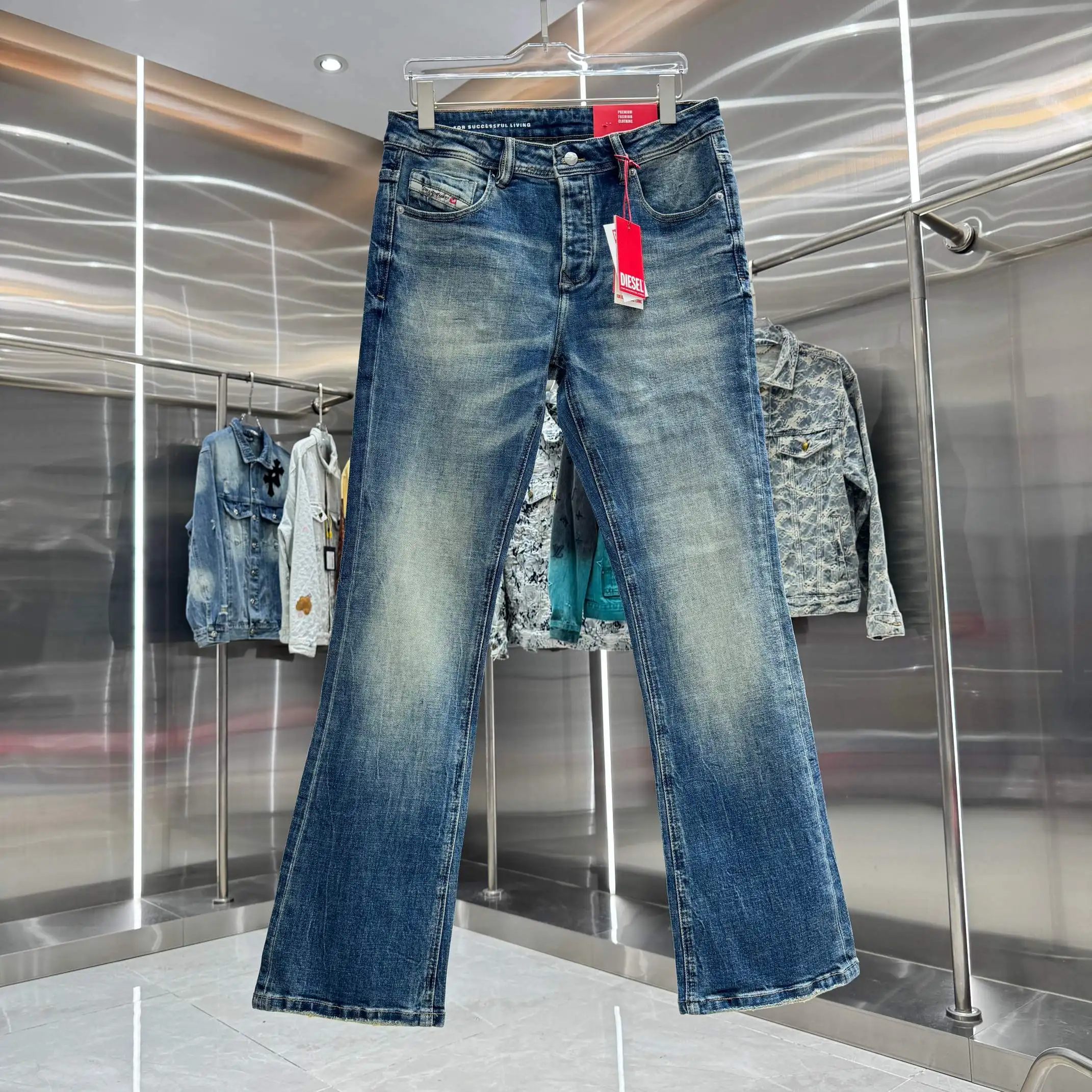 Washed Bootcut Flare Jeans D22019123