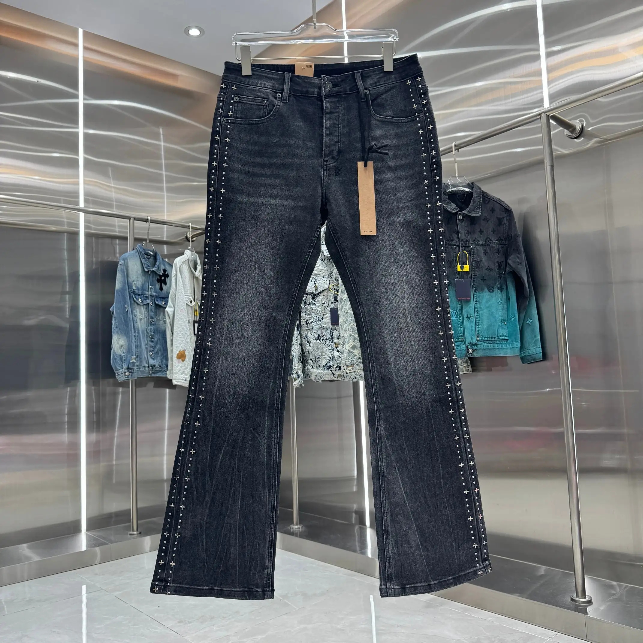 Ksubi Studded Flared Jeans D22019047