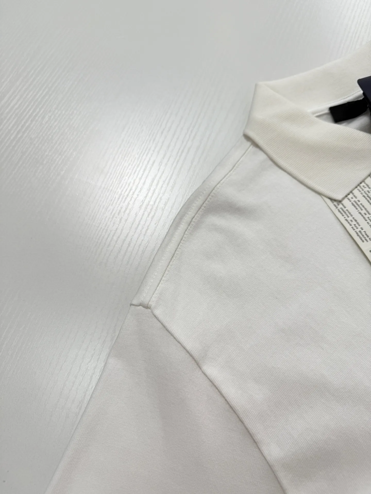 Logo-Patch Long-Sleeve Cotton Polo Shirt D22022051 — view 6