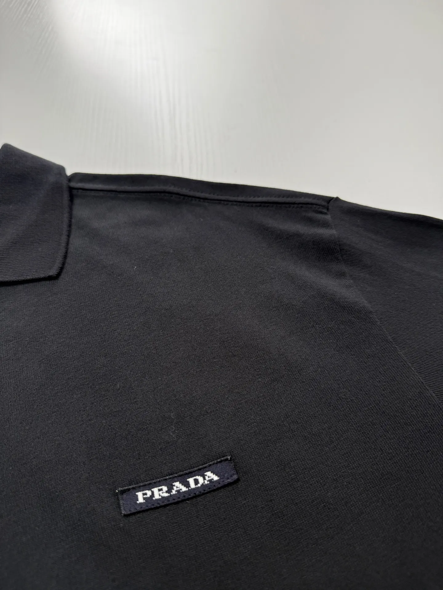 Logo-Patch Long-Sleeved Cotton Polo Shirt D22022052 — view 10