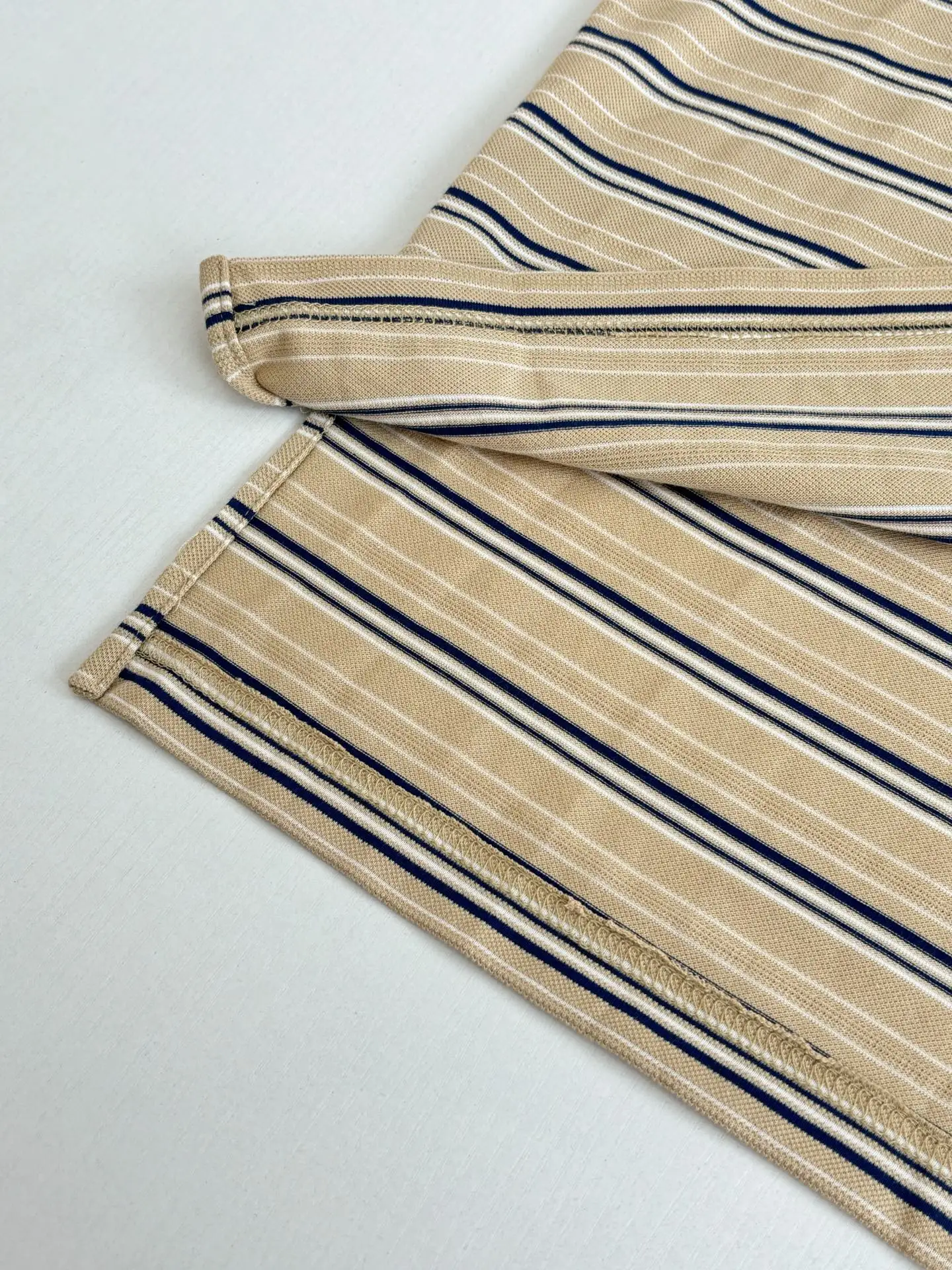 Striped Cotton-Piqué Long-Sleeved Polo Shirt D22018639 — view 6