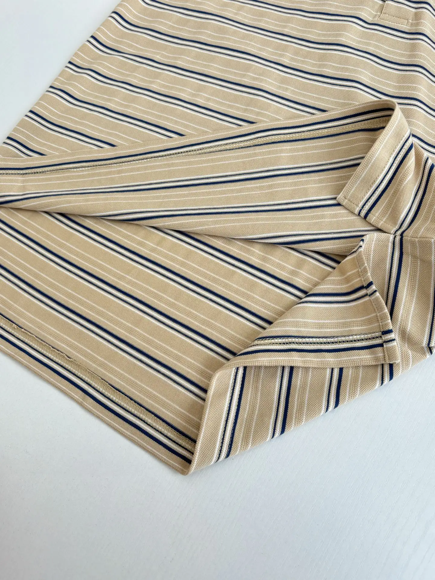 Striped Cotton-Piqué Long-Sleeved Polo Shirt D22018639 — view 7